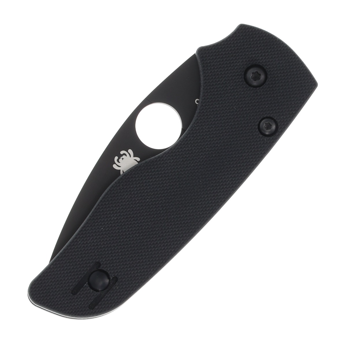 Spyderco Lil' Native Compression Lock Folding Knife Black 2.42in Plain Blade SPC230GPBBK View 5
