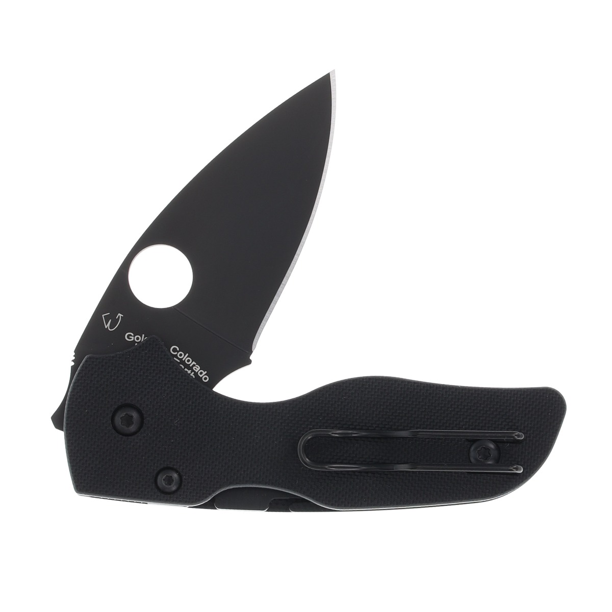 Spyderco Lil' Native Compression Lock Folding Knife Black 2.42in Plain Blade SPC230GPBBK View 4