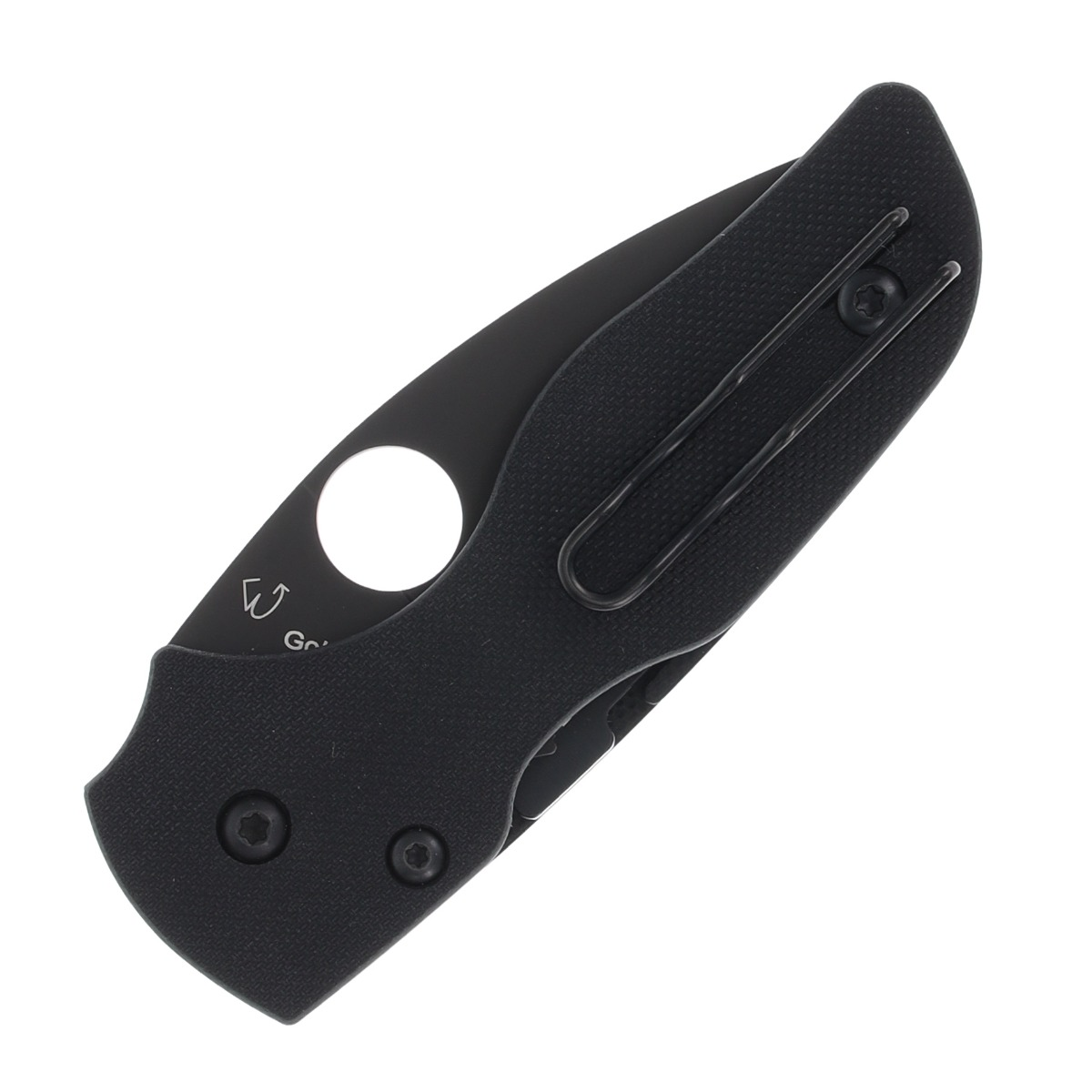 Spyderco Lil' Native Compression Lock Folding Knife Black 2.42in Plain Blade SPC230GPBBK View 6