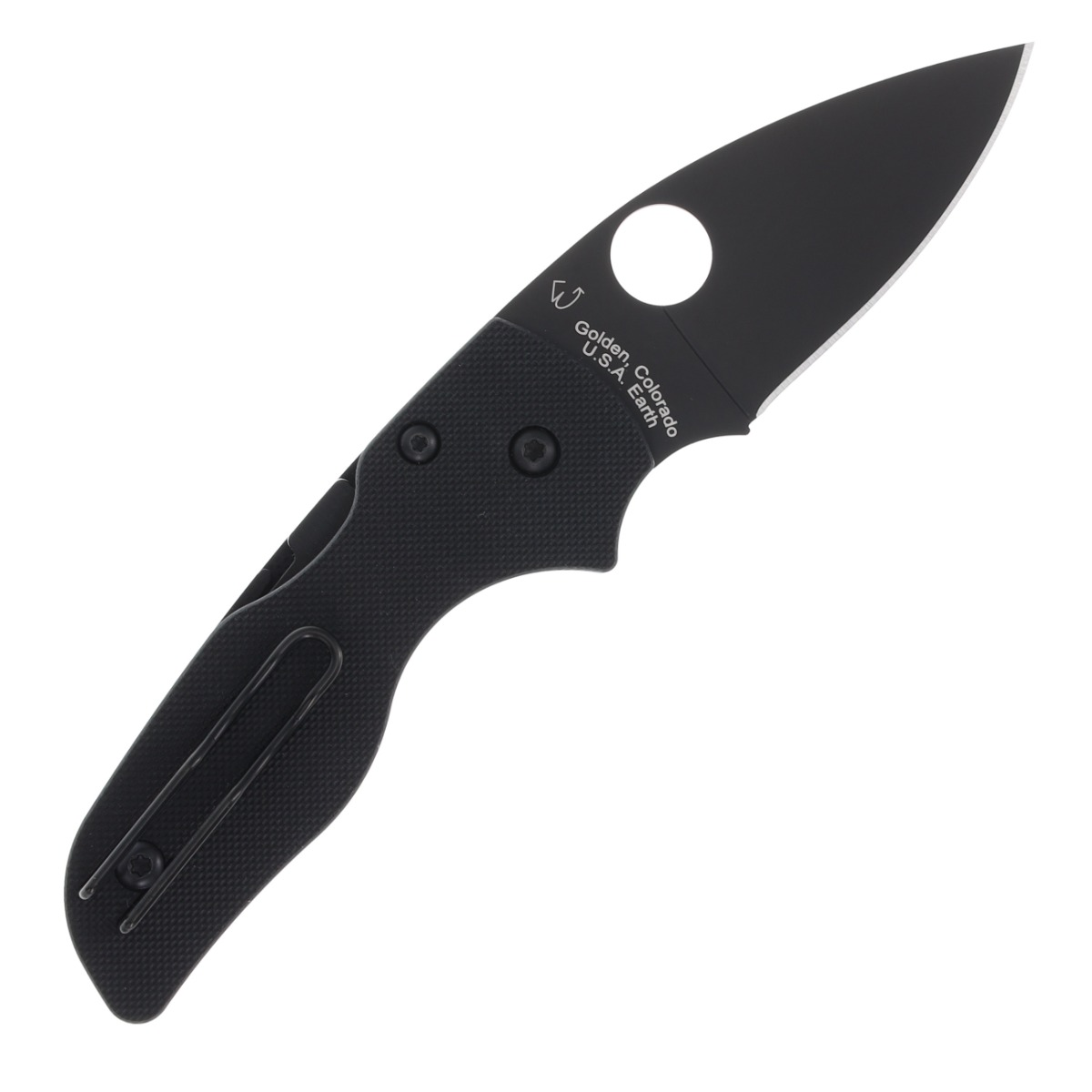 Spyderco Lil' Native Compression Lock Folding Knife Black 2.42in Plain Blade SPC230GPBBK View 2