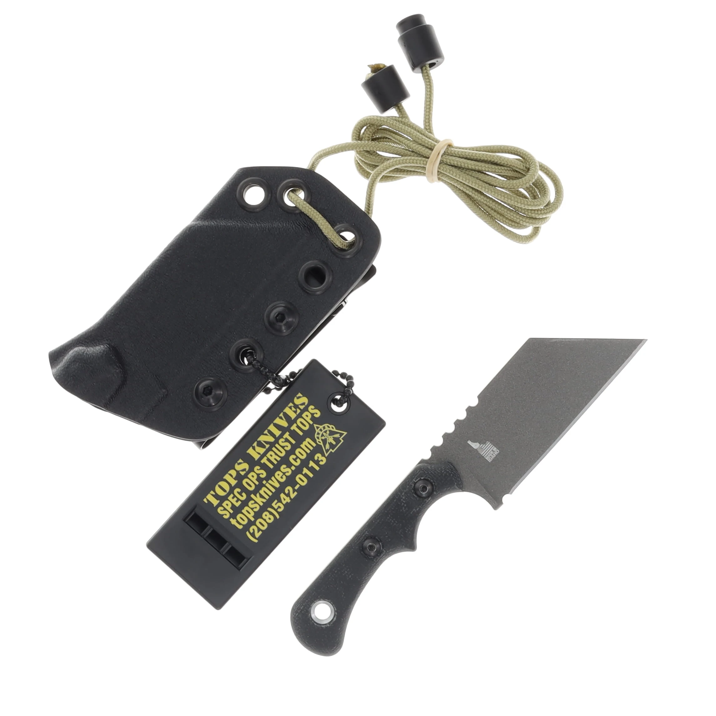 TOPS Knives Ivie Fixed Blade Knife 2.5in Tungsten Cerakote Wharncliffe TPIV-01 View 2