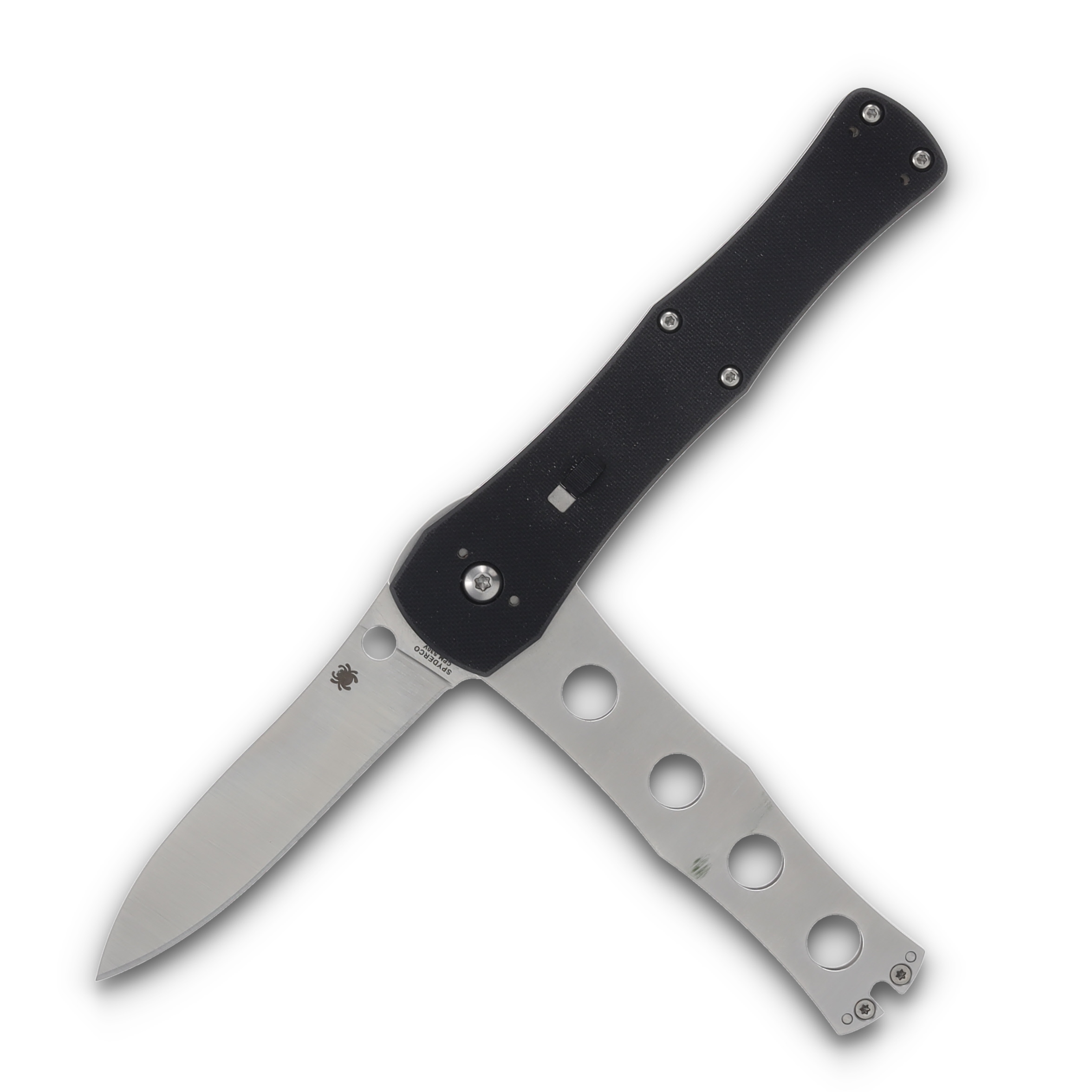 Spyderco Janisong Folding Knife 3.28 Inch Plain Satin Spear Point SPC191GP View 6