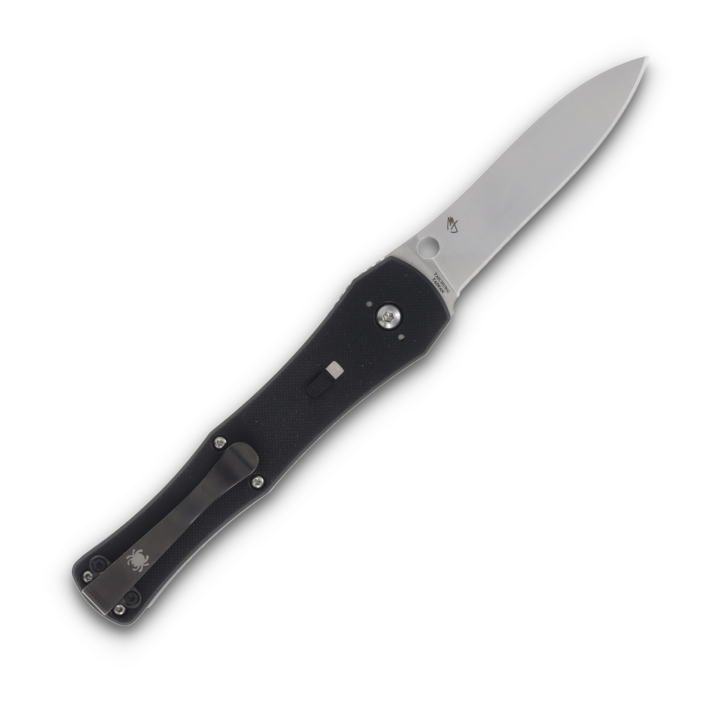 Spyderco Janisong Folding Knife 3.28 Inch Plain Satin Spear Point SPC191GP View 2