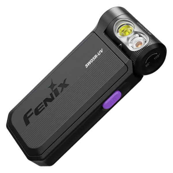 Fenix SW05R-UV Clip on Flashlight W UV Light Black FENSW05RUVBK View 2