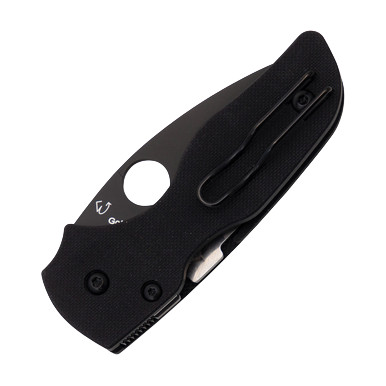 Spyderco Lil Native Folding Knife 2.42in Serrated Black DLC Leaf SPC230GSBBK View 6