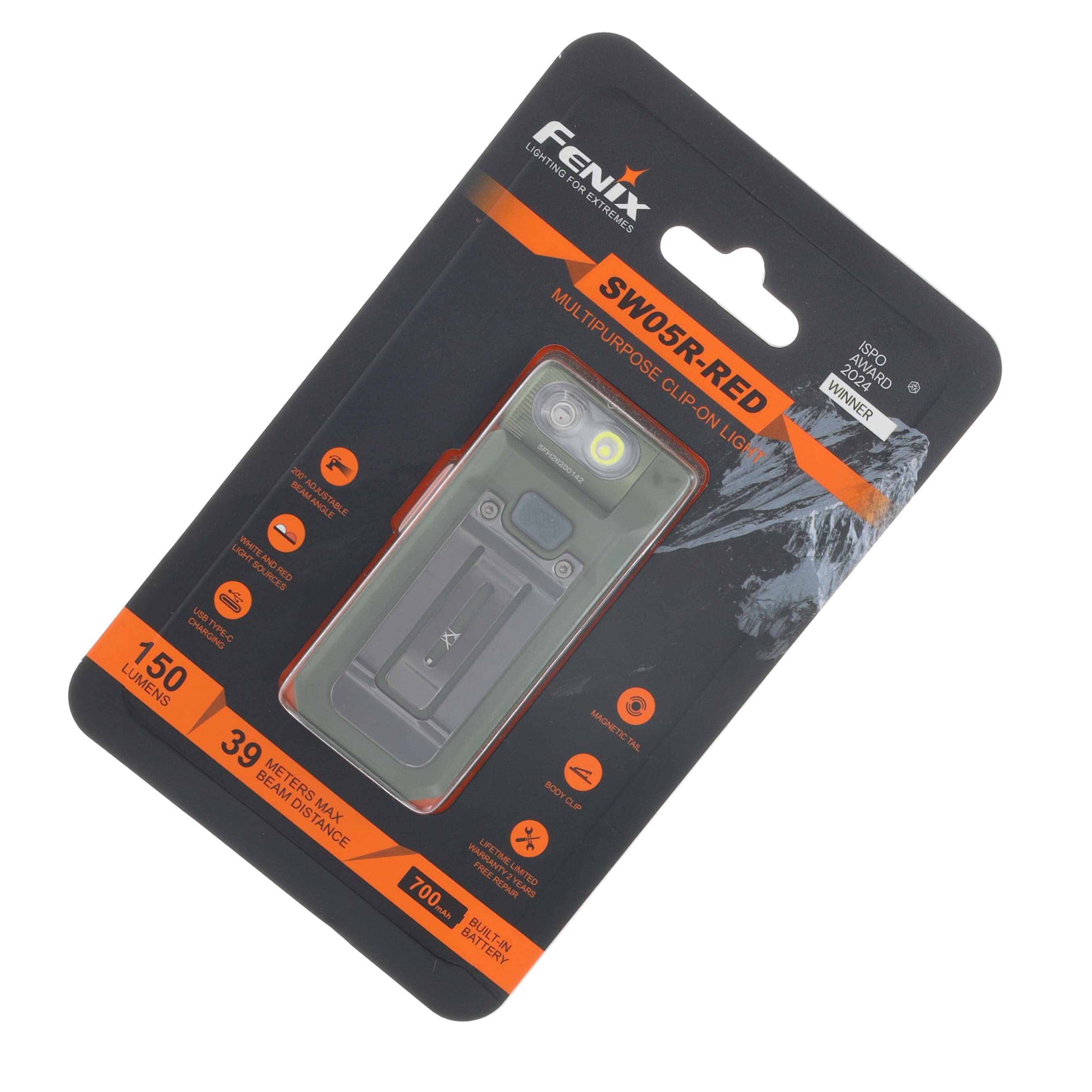 Fenix SW05R-RED Clip On Flashlight with Red Light Spruce Green FENSW05RRDGN View 8