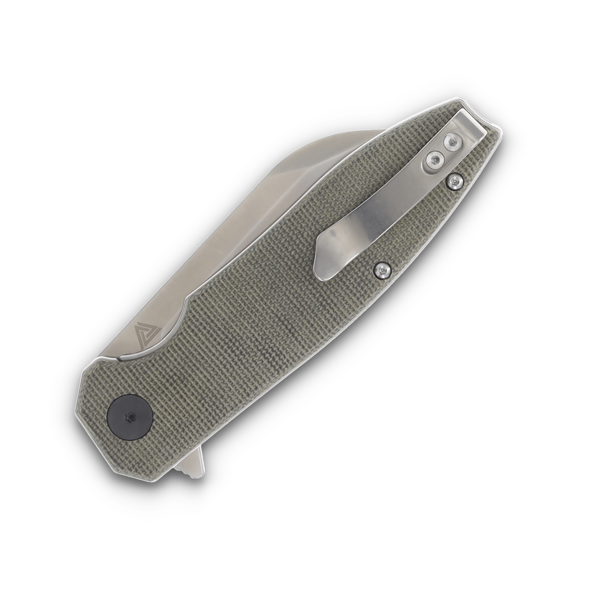 EIKONIC Knives x Sig Sauer Karak Green Canvas Micarta 3.25 Inch Satin Blade EIKKA7SG View 2