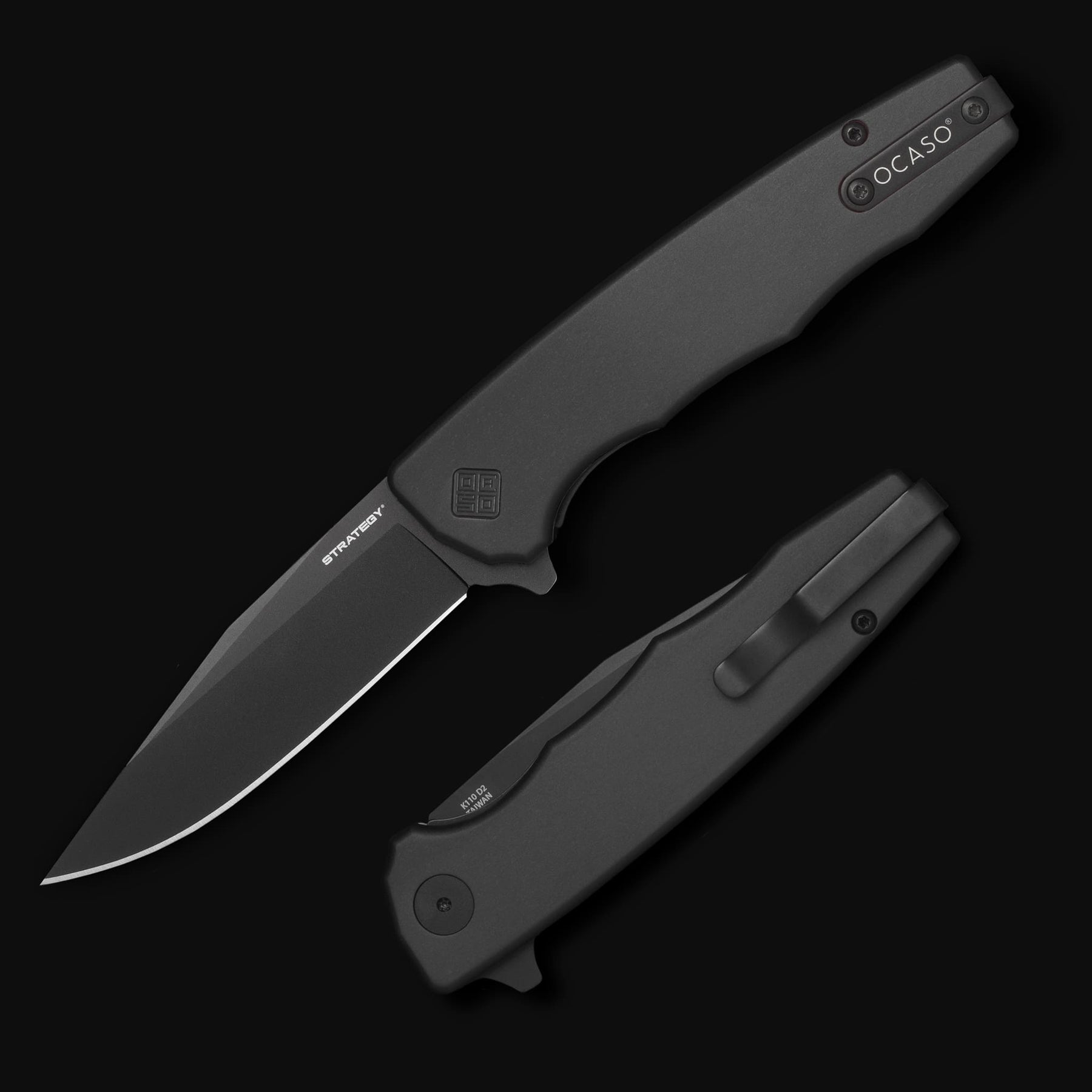 Ocaso Knives Strategy Titanium Handle Black PVD S35VN Blade 29TIB View 7