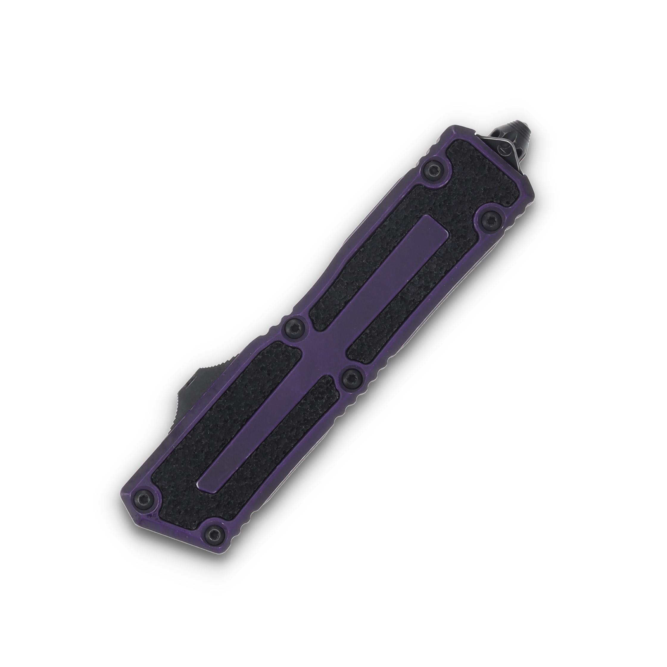 Microtech Scarab II Gen III Auto OTF Weathered Purple 3.95in Drop Point Blade AUMT12781WPU View 3