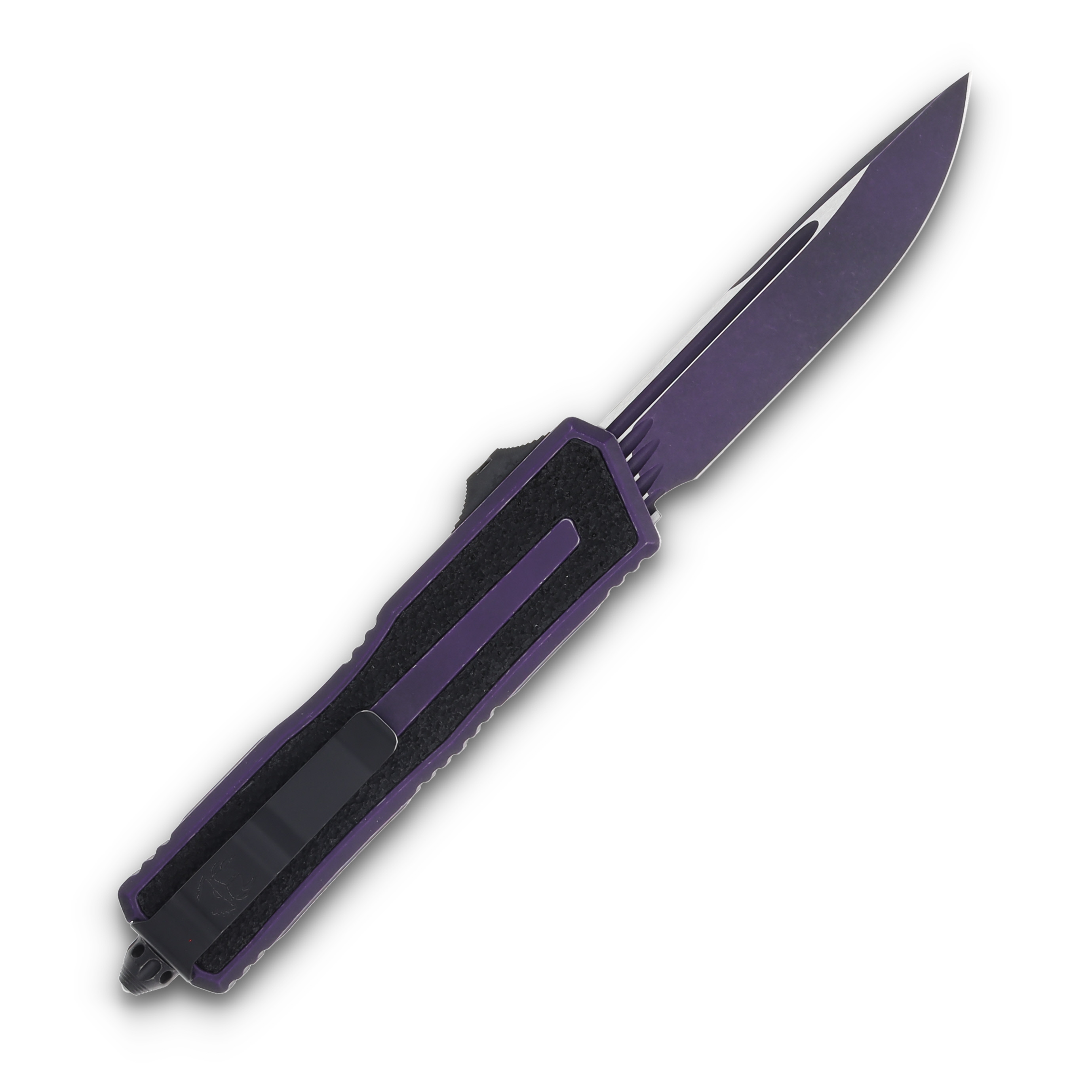 Microtech Scarab II Gen III Auto OTF Weathered Purple 3.95in Drop Point Blade AUMT12781WPU View 2