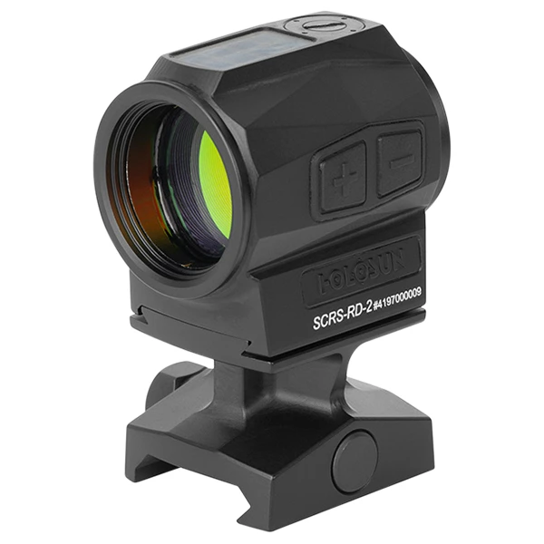 Holosun SCRS Red Dot 1x20mm 2 MOA Red Dot Multi-Reticle Black Anodized Aluminum Housing Solar Charging Aspheric Sight View 1