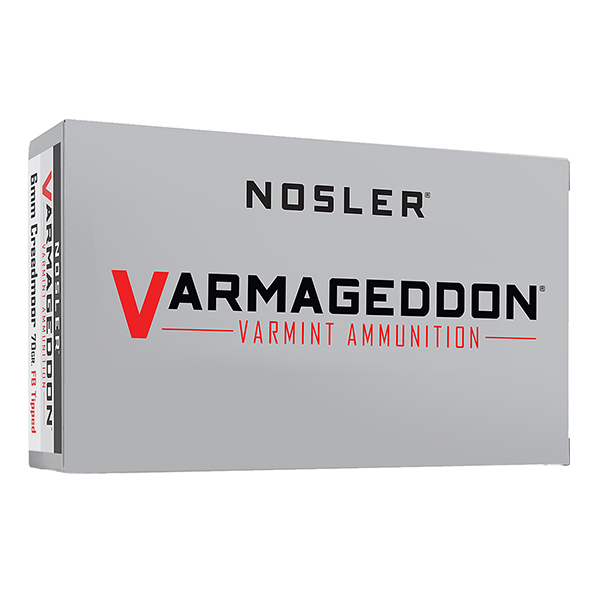 Nosler Varmageddon 6mm Creedmoor Rifle Ammunition 20 Rounds Brass Centerfire 70 Grain Nosler Flat Base Tipped NOS65170 View 1