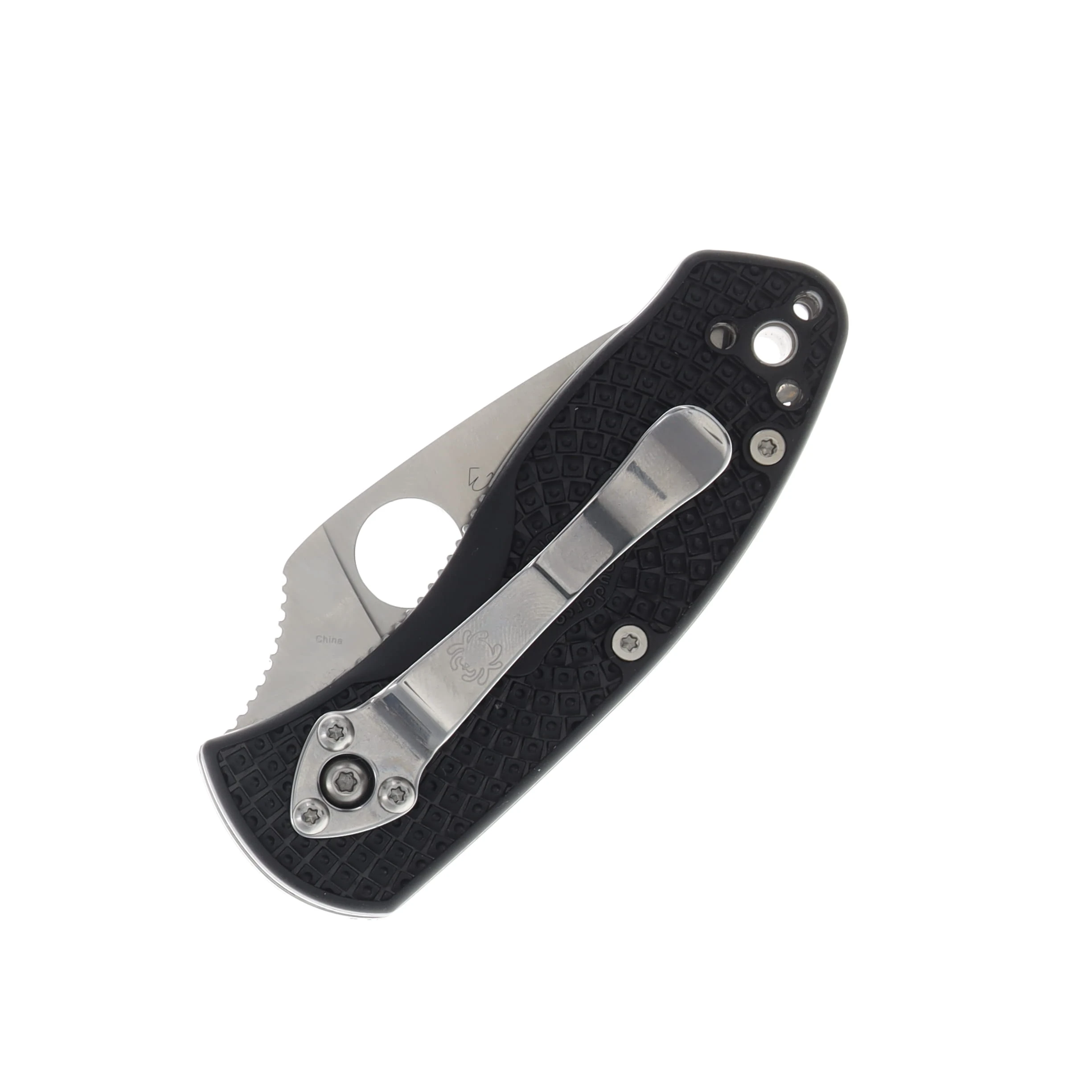 Spyderco Ambitious Lightweight Black 2.31 Inch Plain Satin Drop Point SPC148PBK View 2