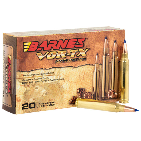 Barnes Bullets VOR-TX 300 Winchester Magnum Rifle Ammunition 20 Rounds Brass Centerfire 180 Grain TTSX BT BB300WM3 View 1