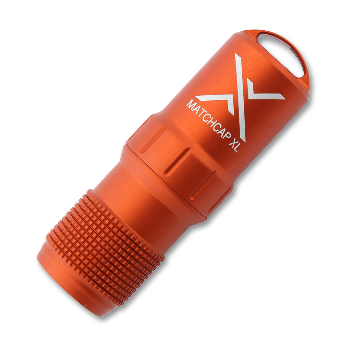 Exotac Orange Machcap XL Match Case and Striker 004100ORG View 2