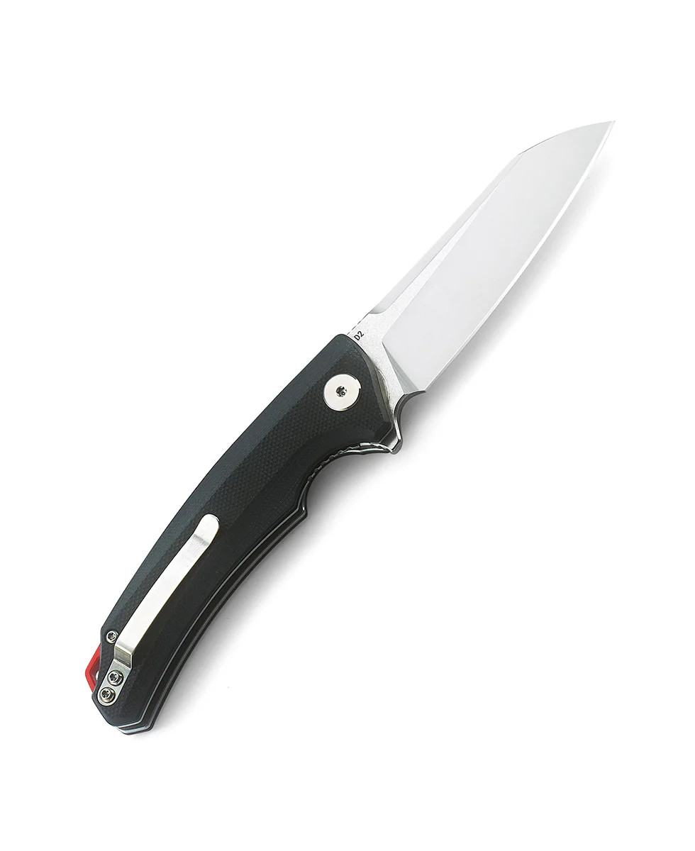 Bestech Knives Texel Black G10 Folding Knife 3.23in Satin/SW Sheepsfoot Blade BG21A-1 View 2