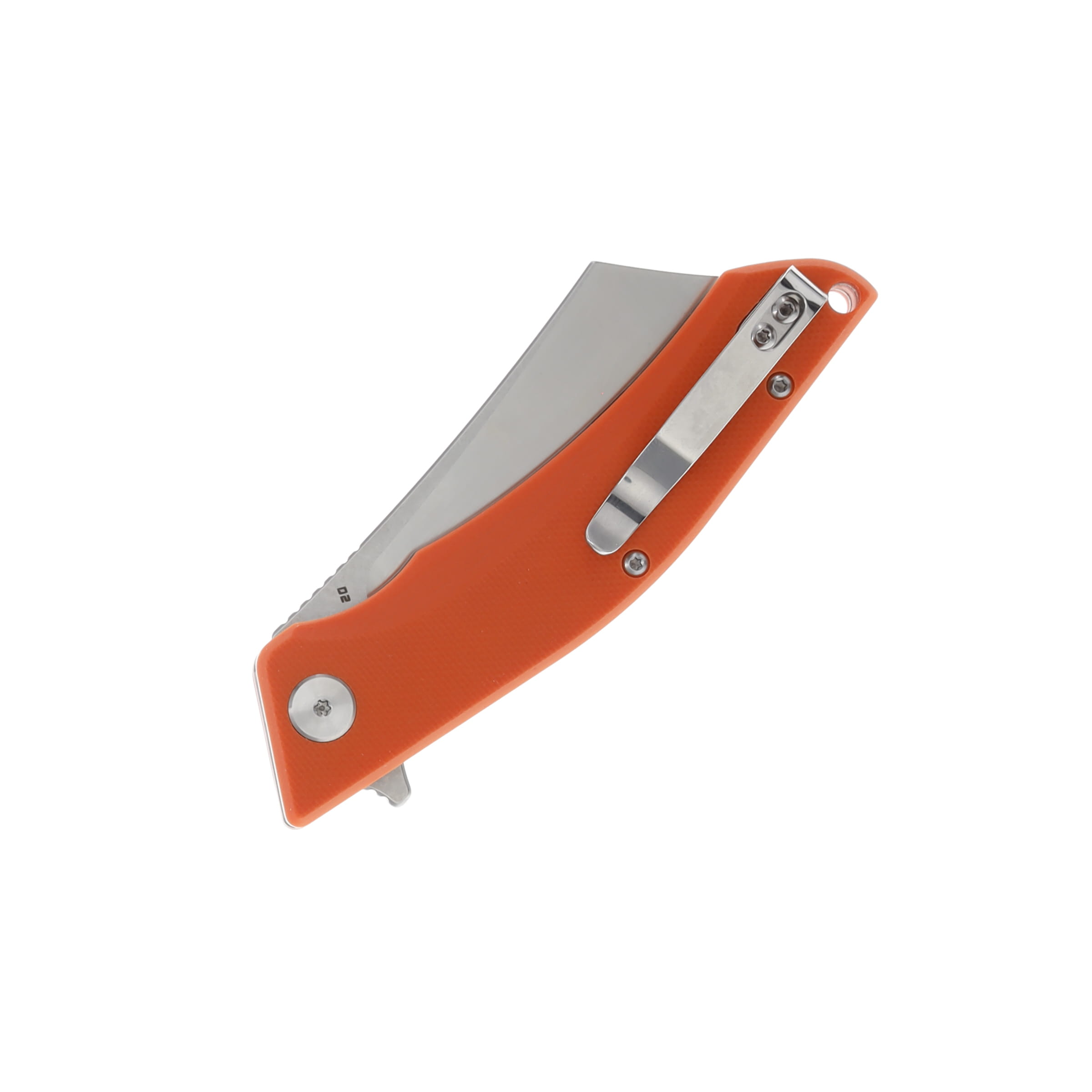 Bestech Knives Cubis Orange 3.15 Inch Plain Dual Finish Cleaver BG42D View 4