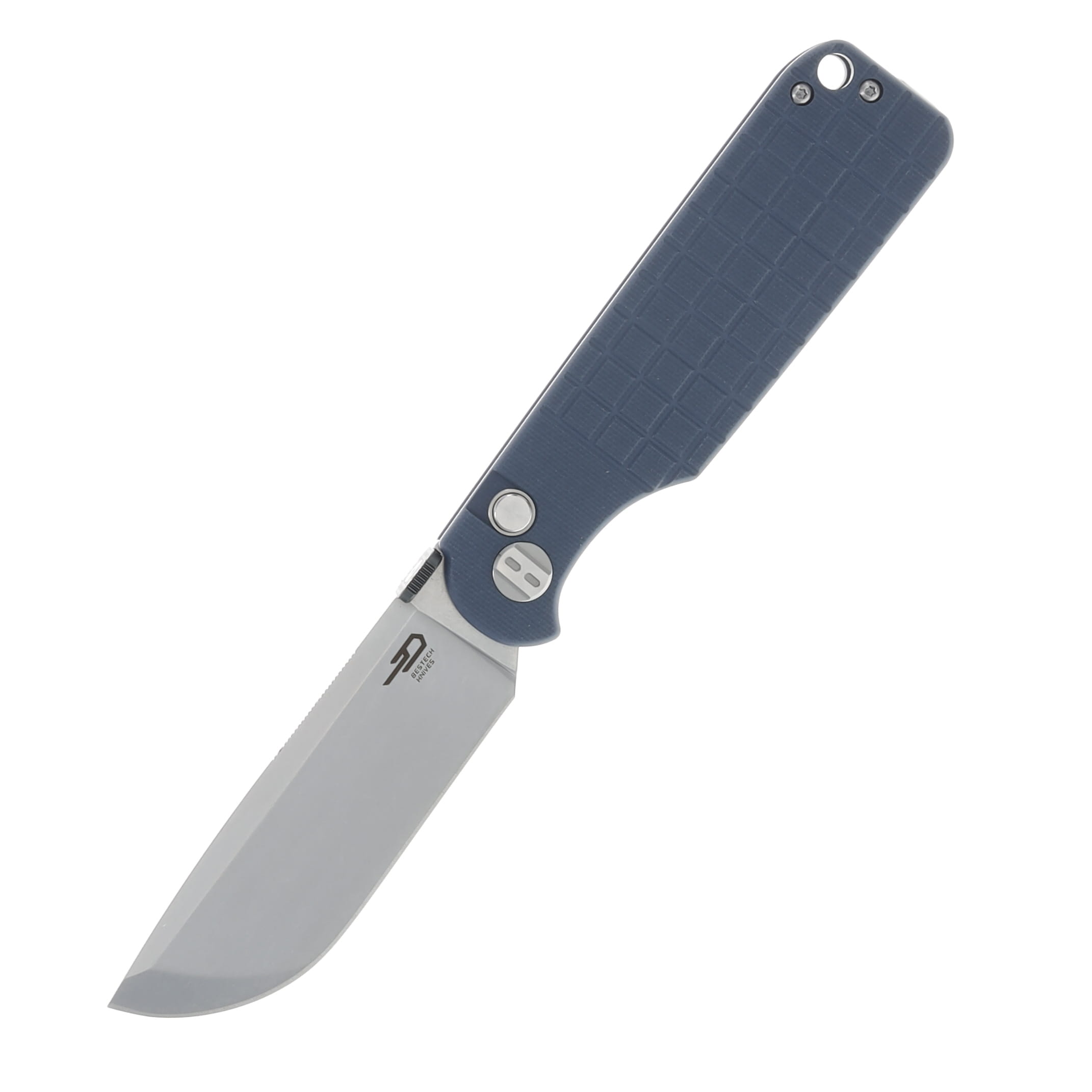 Bestech Knives Glok Grey G10 Folding Knife 3.54in Stonewashed Drop Point Blade BG55B View 1