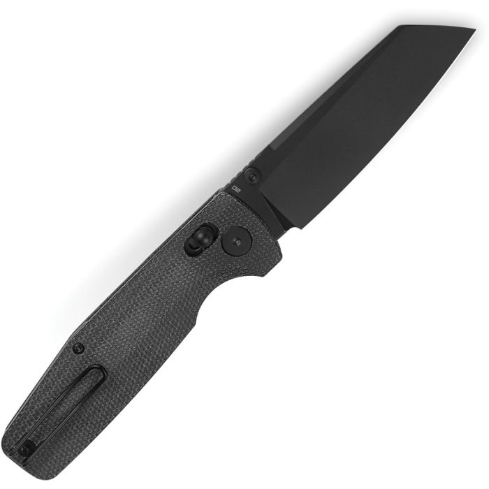 Bestech Knives Slasher AXIS Lock Folding Knife Black Stonewash/Black Canvas Micarta BG56A-2 View 2