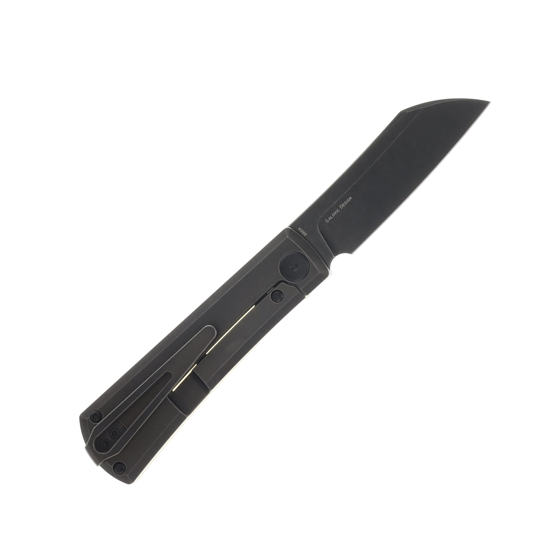 Bestech Knives Bruv Folding Knife Ultem-Titanium Black Stonewash 2.95in Blade BT2401C View 2