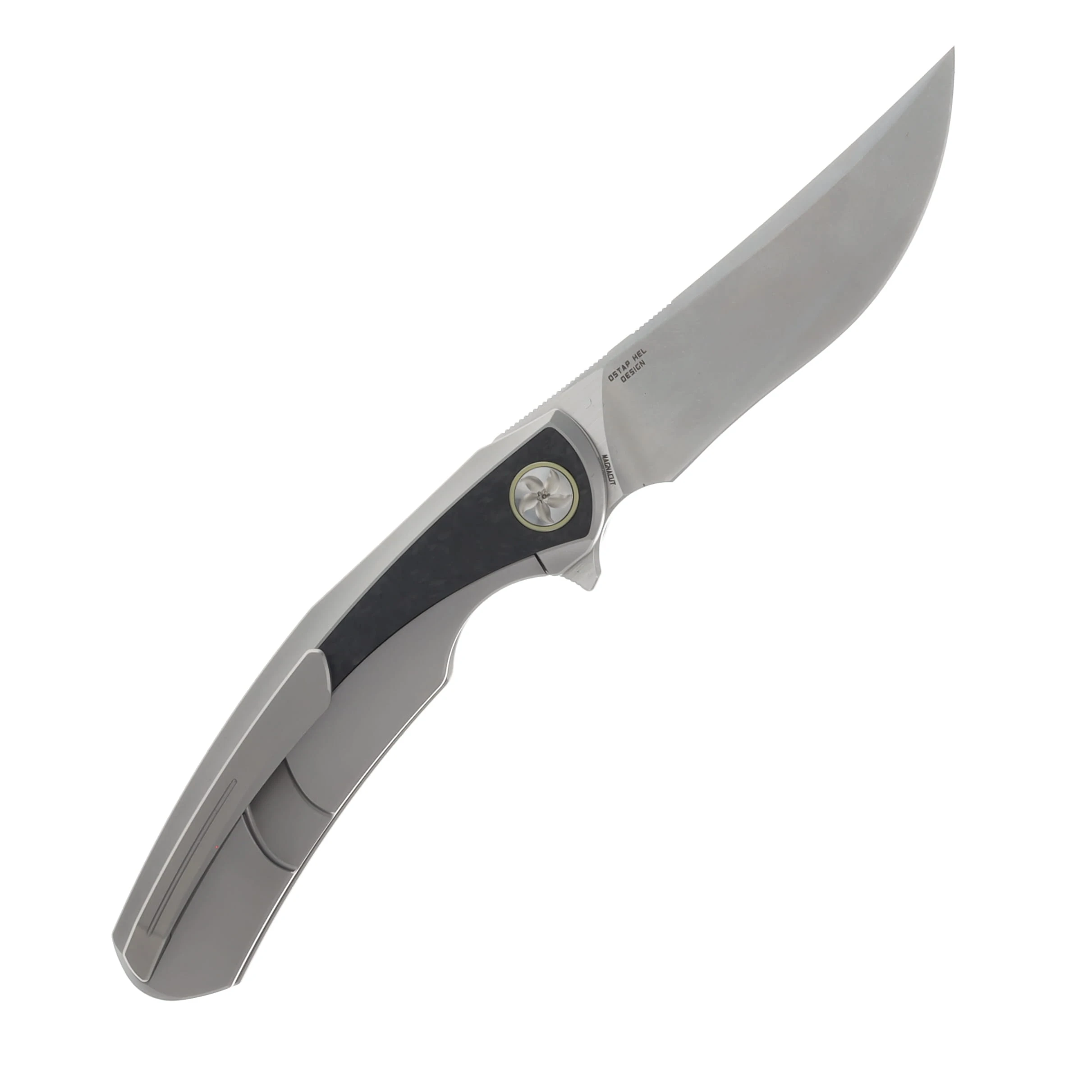 Bestech Knives Sambac Folding Knife Gray 3.62 Inch Plain Dual Upswept BT2402C View 2