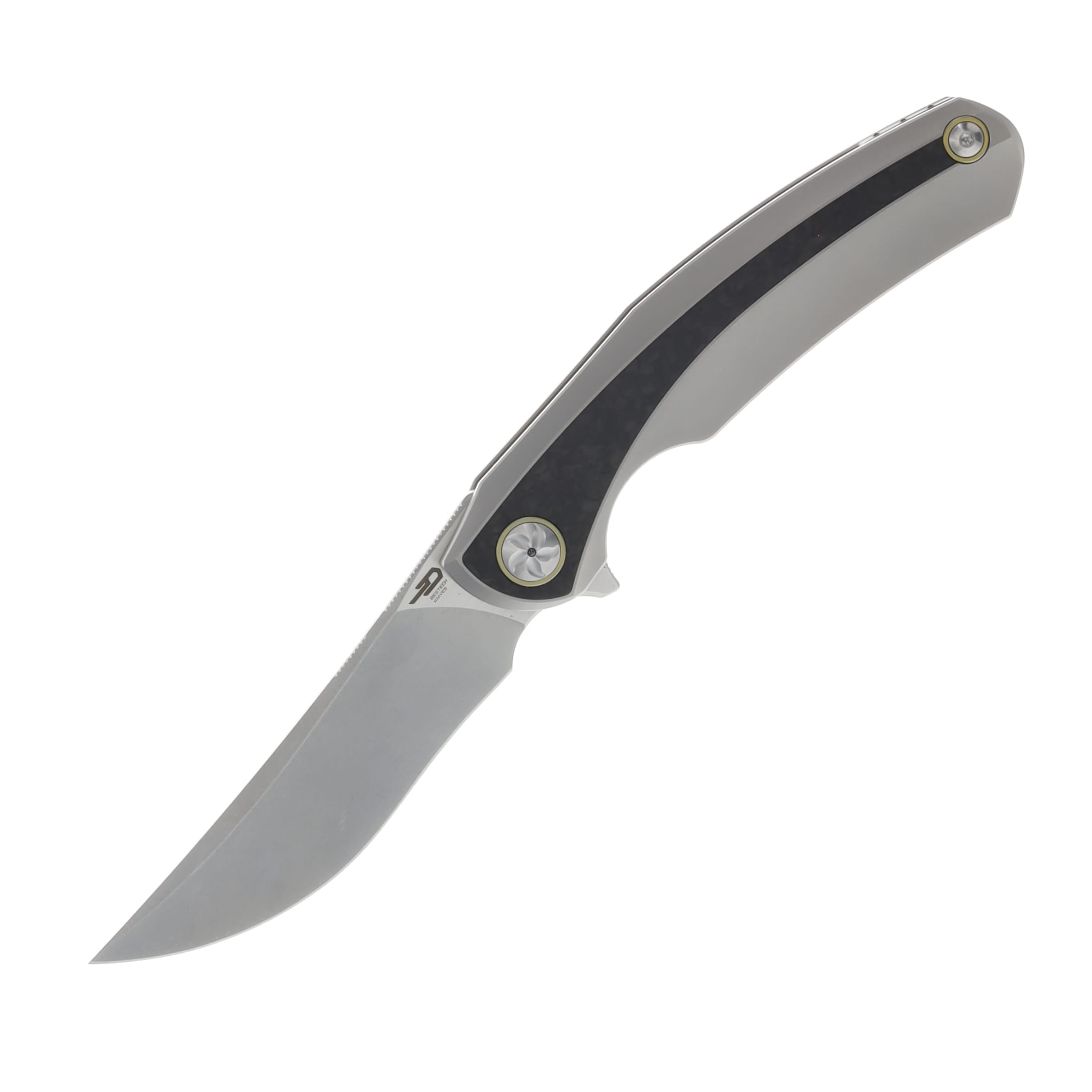 Bestech Knives Sambac Folding Knife Gray 3.62 Inch Plain Dual Upswept BT2402C View 1