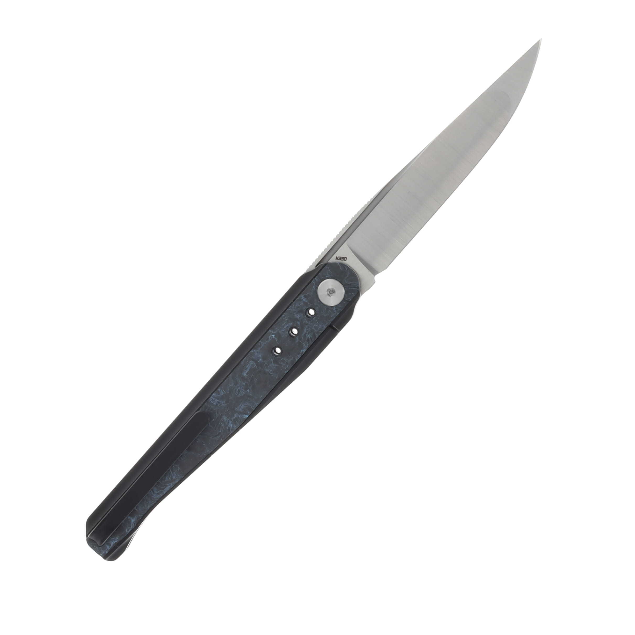 Bestech Knives Spear Phisher Blue – Black 3.48in Plain Satin Drop Point BT2405C View 2