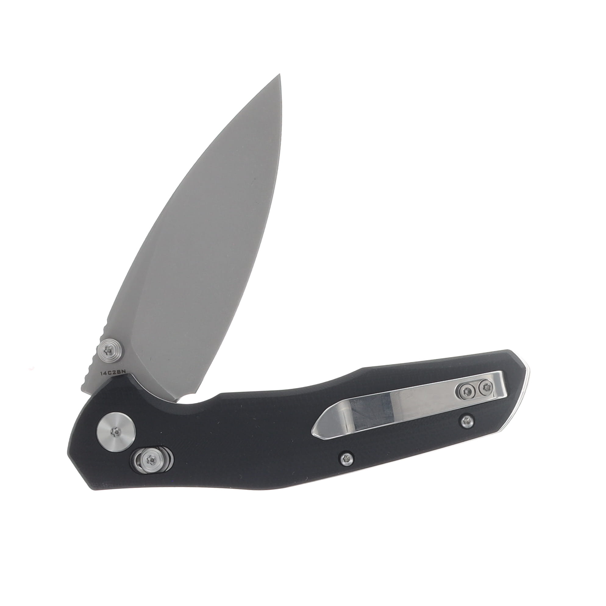 Bestechman Ronan Folding Knife Stonewash Spear Point/Black G-10 BMK02D View 4