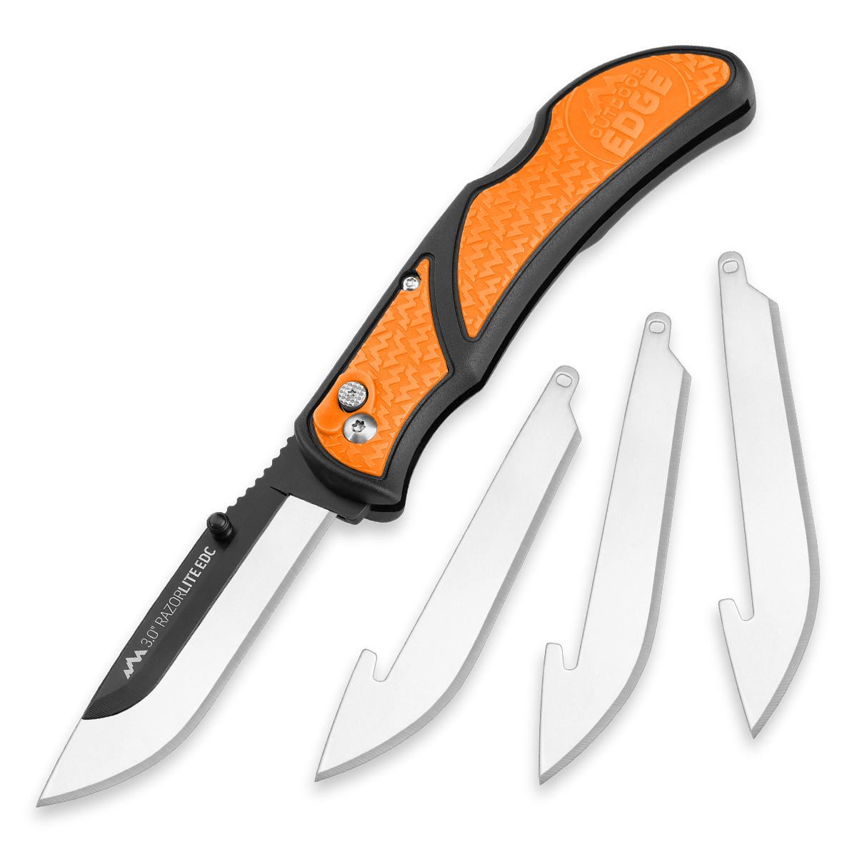 Outdoor Edge Razor Lite EDC Folding Knife 3.0in Drop Point Orange OERLB130C View 5