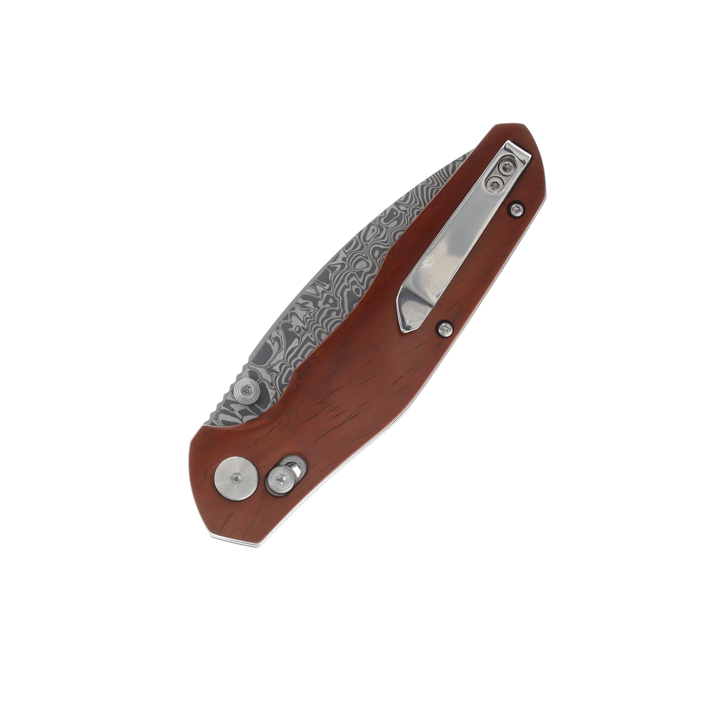 Bestech Knives Bestechman Ronan Rosewood 3.26in Damascus Spear Point Blade BMK02L View 2