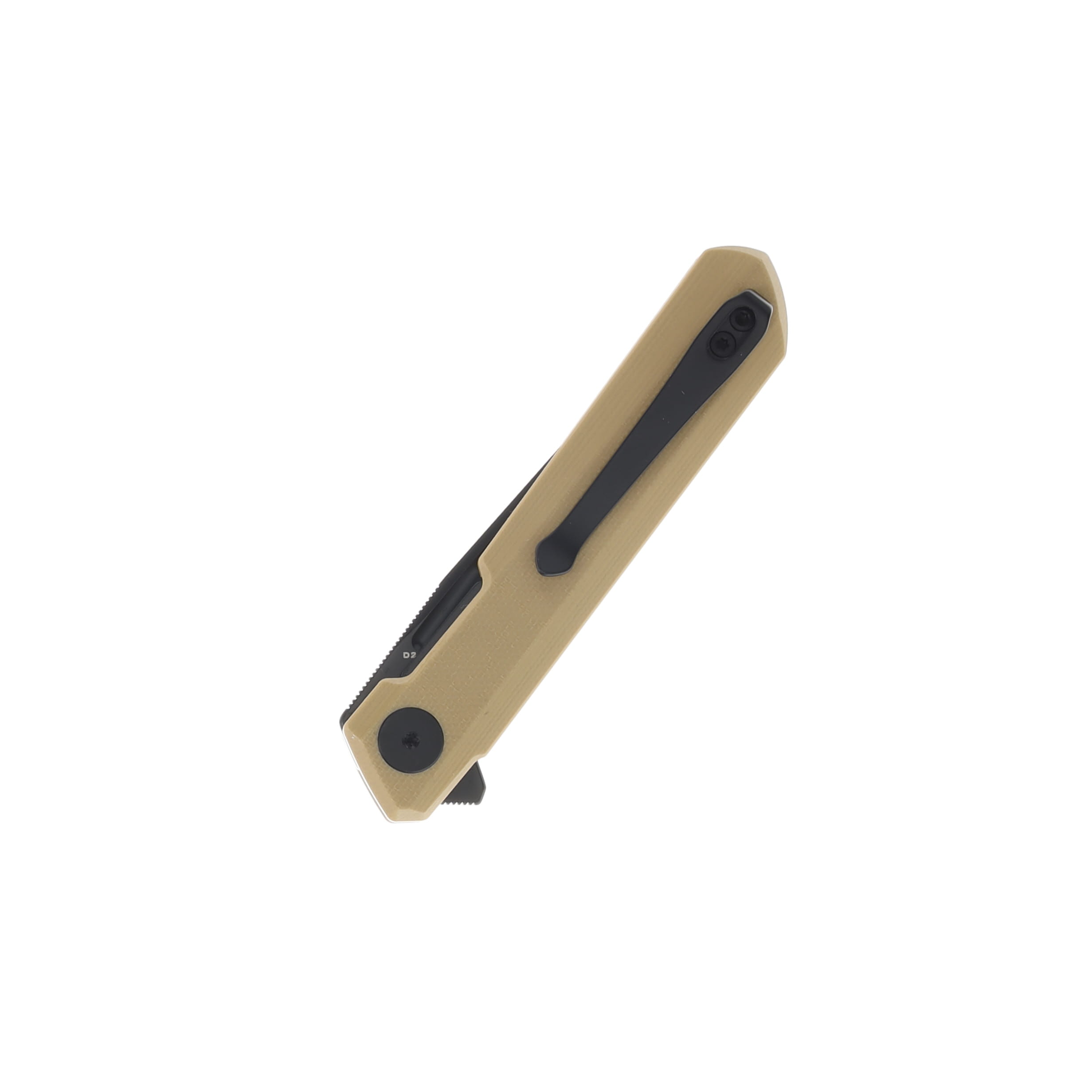 Bestechman Mini Dundee Khaki G10 2.92in Black Clip Point Blade BMK03I View 2