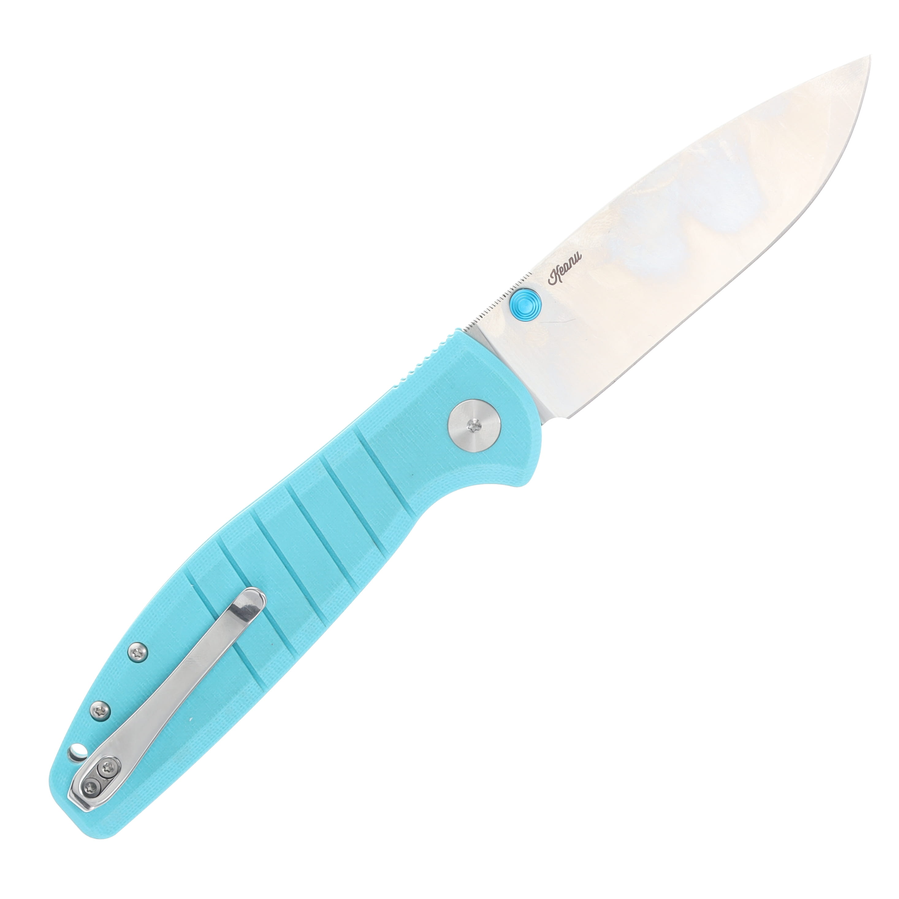 Bestech Knives Bestechman Goodboy Light Blue G-10 Handle Satin D2 Drop Point Blade BMK04B View 2