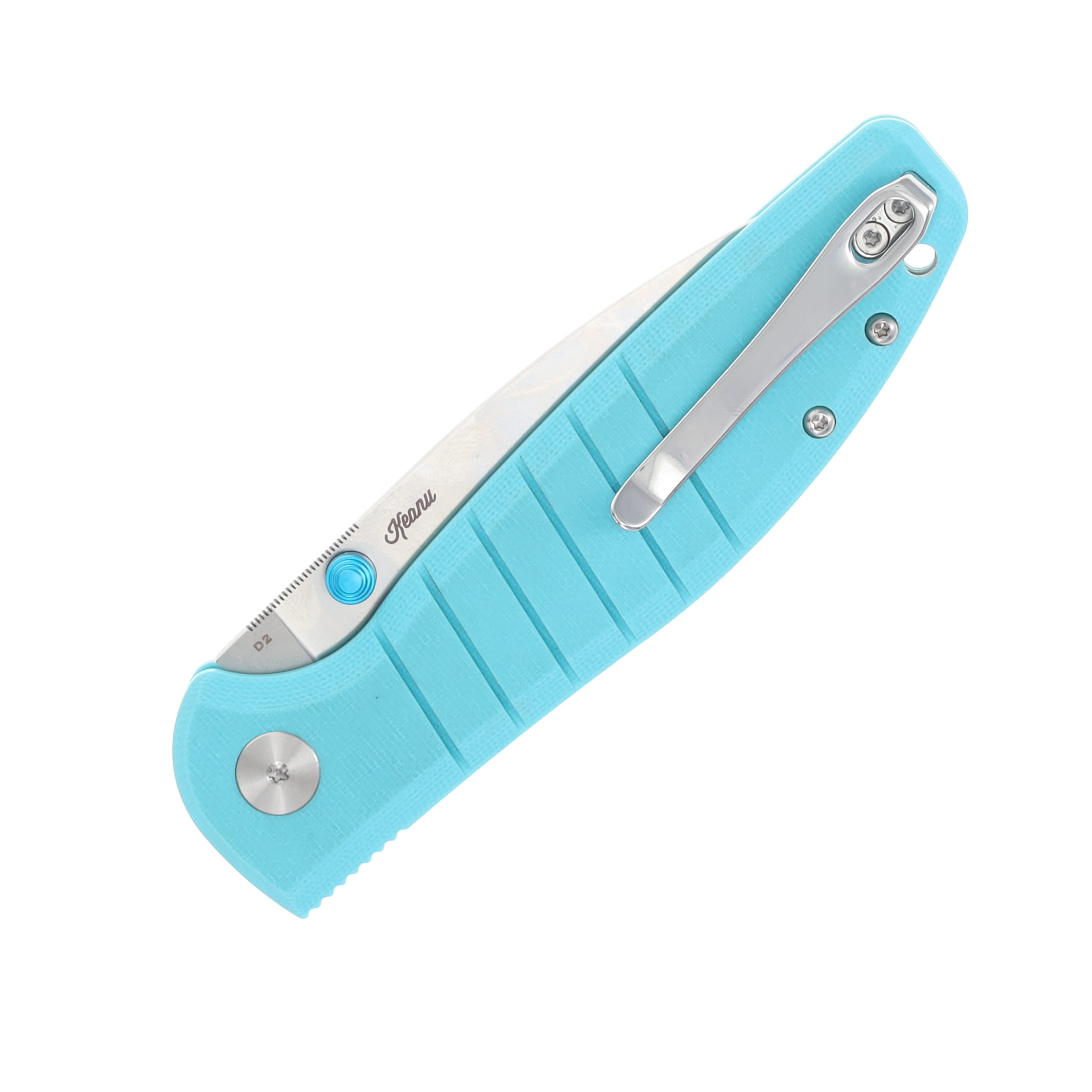 Bestech Knives Bestechman Goodboy Light Blue G-10 Handle Satin D2 Drop Point Blade BMK04B View 6