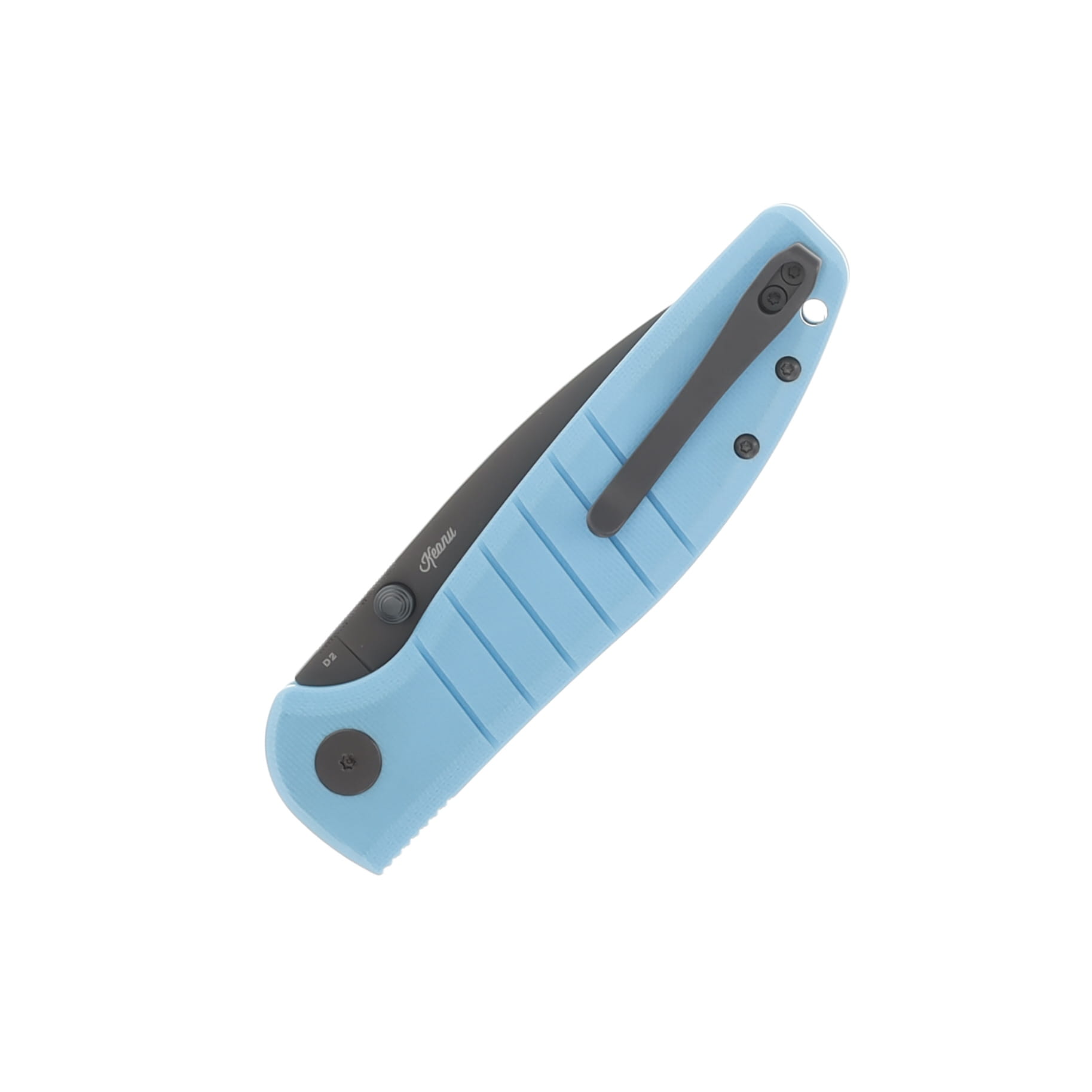Bestechman Goodboy Folding Knife Blue G10 Handle Grey DLC Drop Point Blade BMK04C View 4