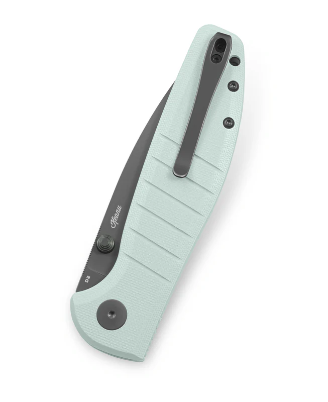 Bestech Knives Bestechman Goodboy Ice Cream Blue G10 3.54in Grey DLC Drop Point BMK04D View 3