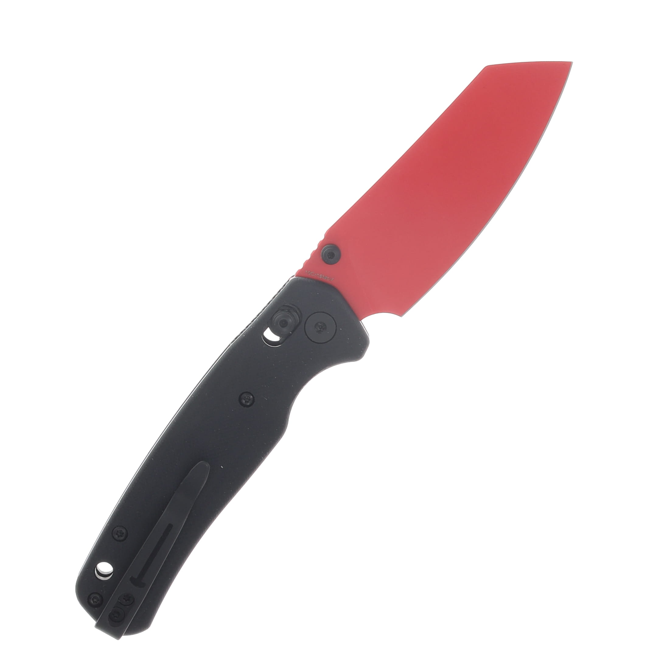 Bestechman Cicada's Wing Folding Knife Black G-10/Red Blade