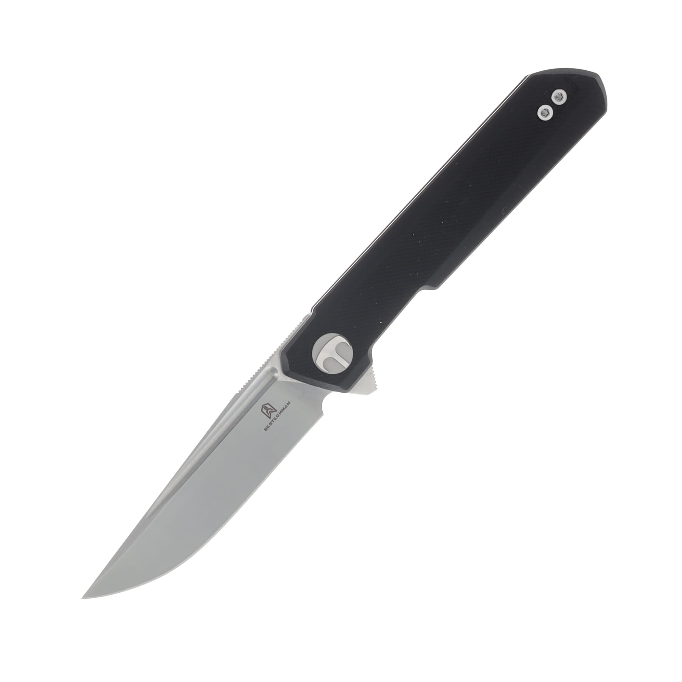 Bestech Knives Bestchman Mini Dundee Double Detent Black 2.92in Two-Toned Clip Point BMK08A View 1