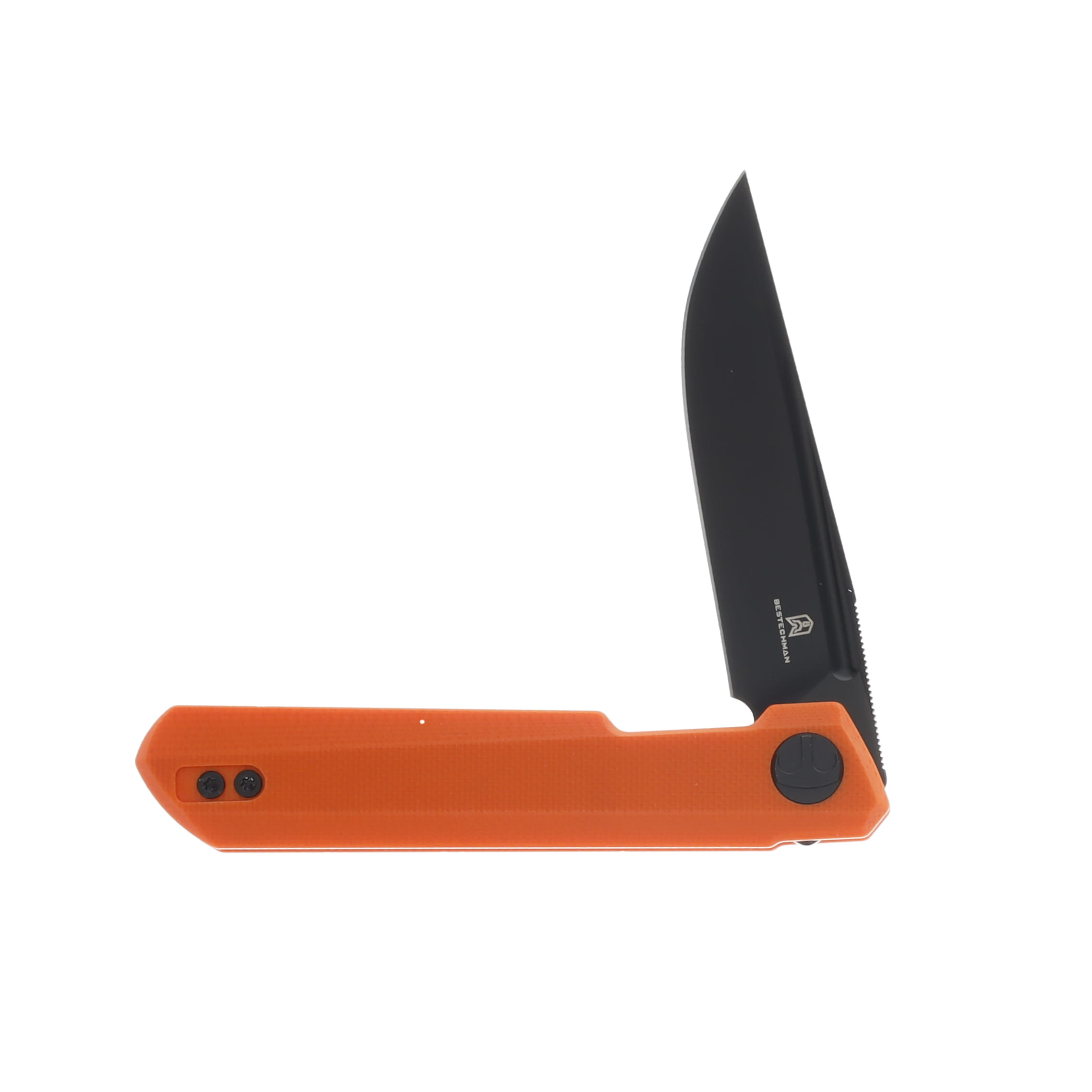 Bestech Bestchman Mini Dundee Orange 2.92in Plain Black PVD Clip Point BMK08C View 3