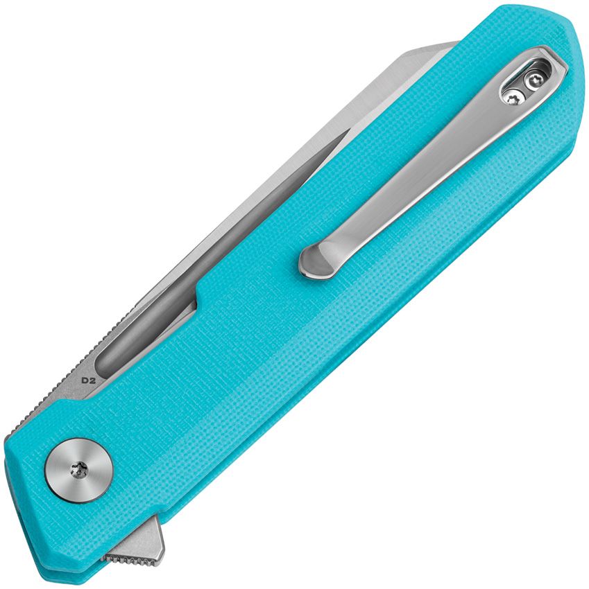 Bestech Knives Bestechman Dundee Tiffany Blue G10 3.47in Satin/SW Sheepsfoot BMK09B View 2
