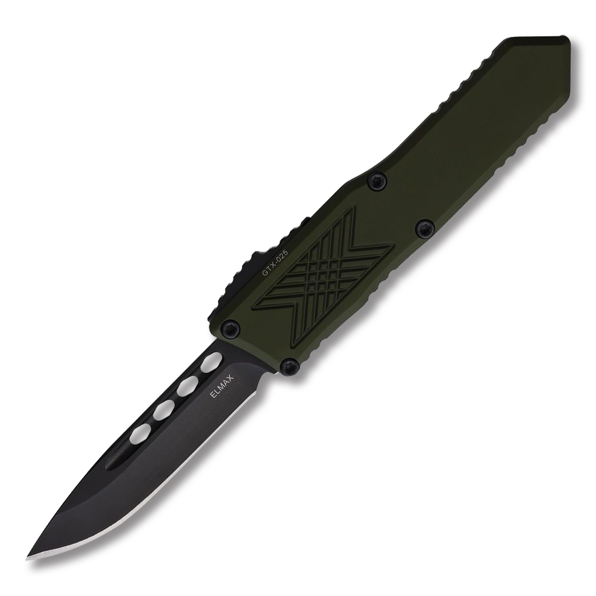 Guardian Tactical GTX-025 OTF Automatic Knife Black Elmax/OD Green AUGT12-8111 View 1