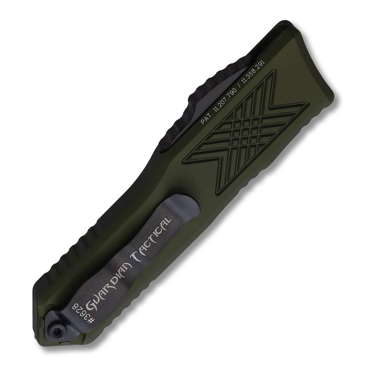 Guardian Tactical GTX-025 OTF Automatic Knife Black Elmax/OD Green AUGT12-8111 View 2