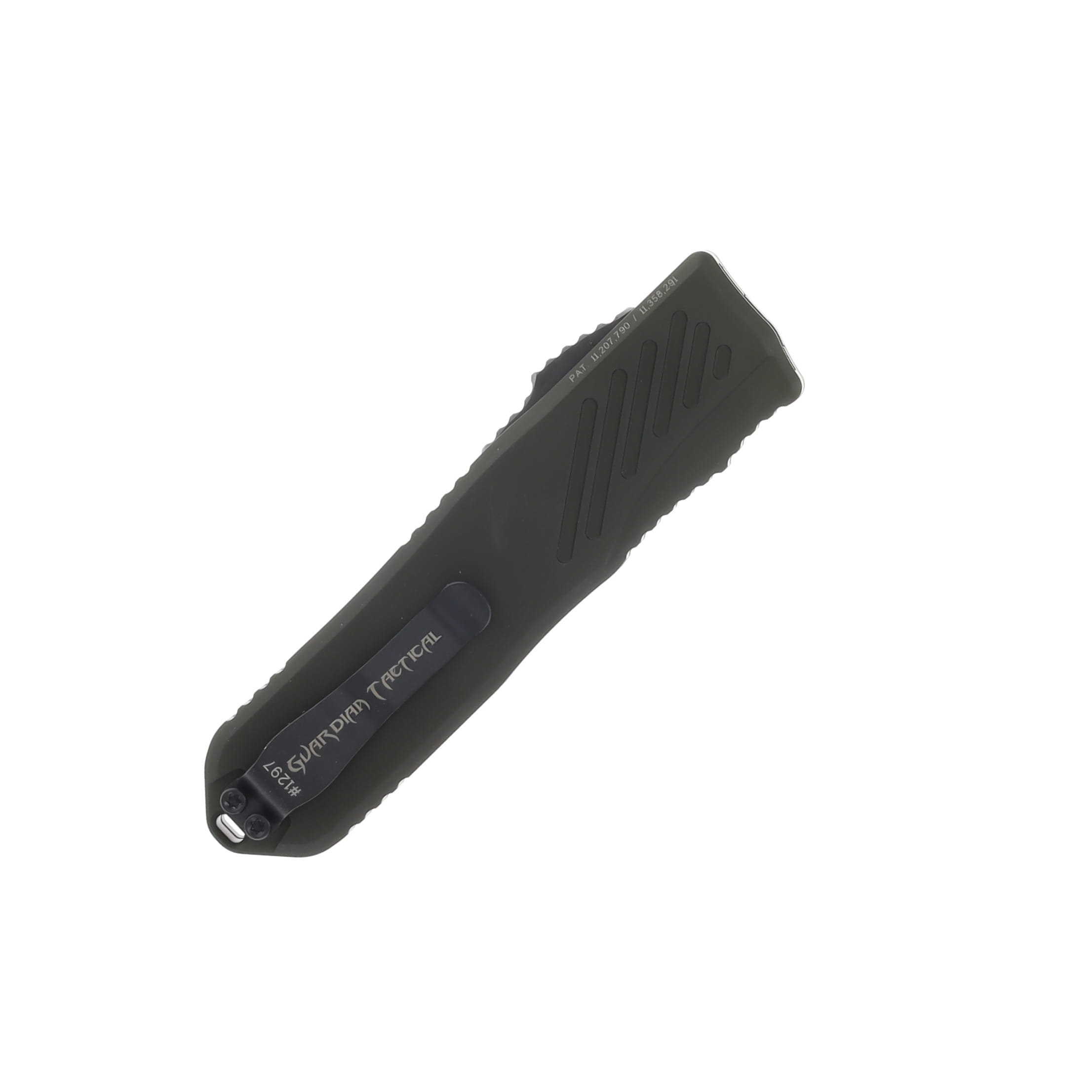 Guardian Tactical Recon-035 OTF Automatic Knife Black Tactical Tanto/OD Green AUGT98121-G2 View 2