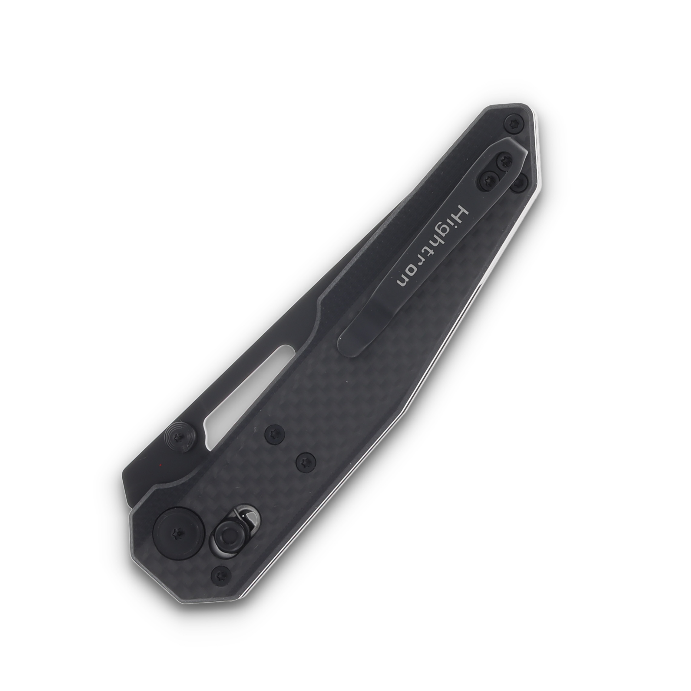 Hightron Knives Sharplyn Black G-10 & Carbon Fiber Handle Black 14C28N Blade HK01BLK View 5