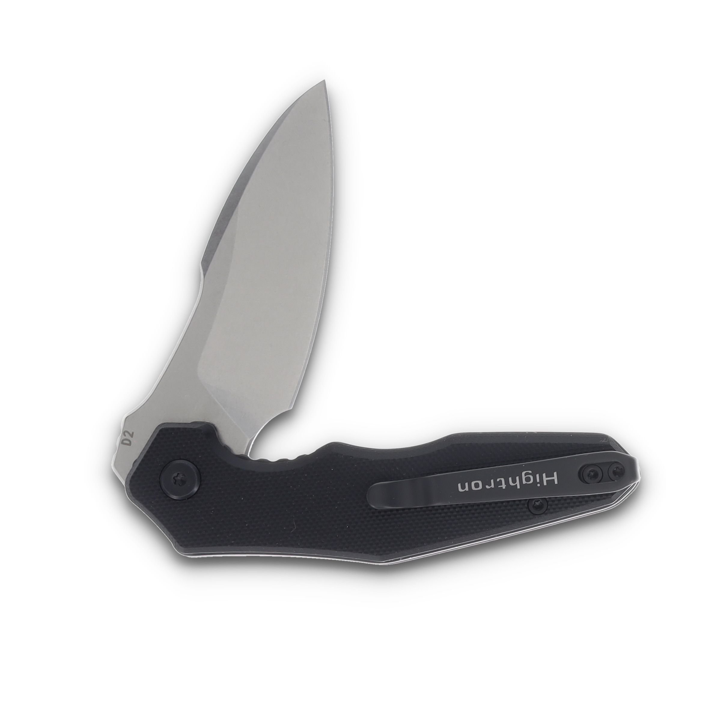 Hightron Knives Mini Ventura 2.85 Inch Plain Stonewash Clip Point HK05BLKS View 4