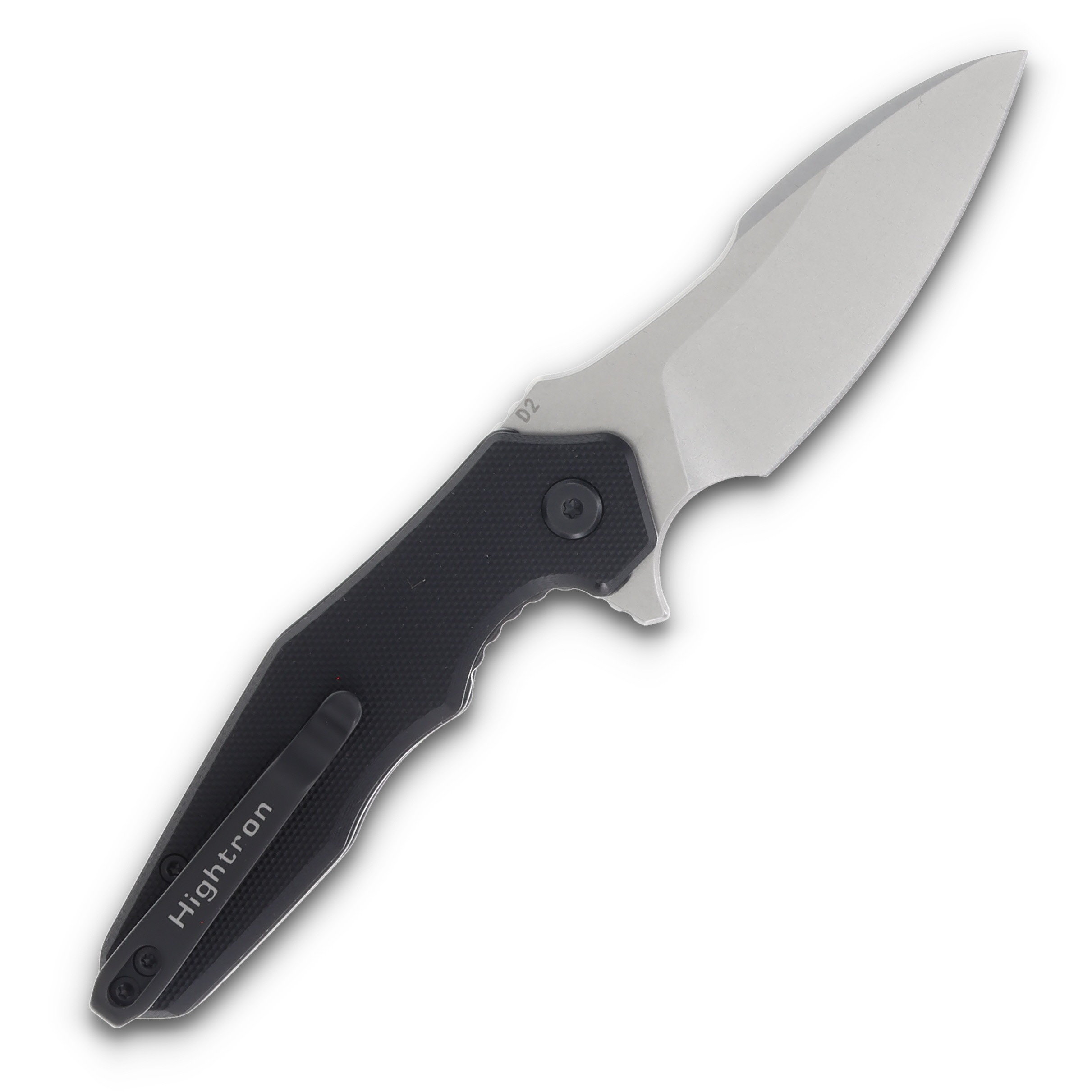 Hightron Knives Mini Ventura 2.85 Inch Plain Stonewash Clip Point HK05BLKS View 2