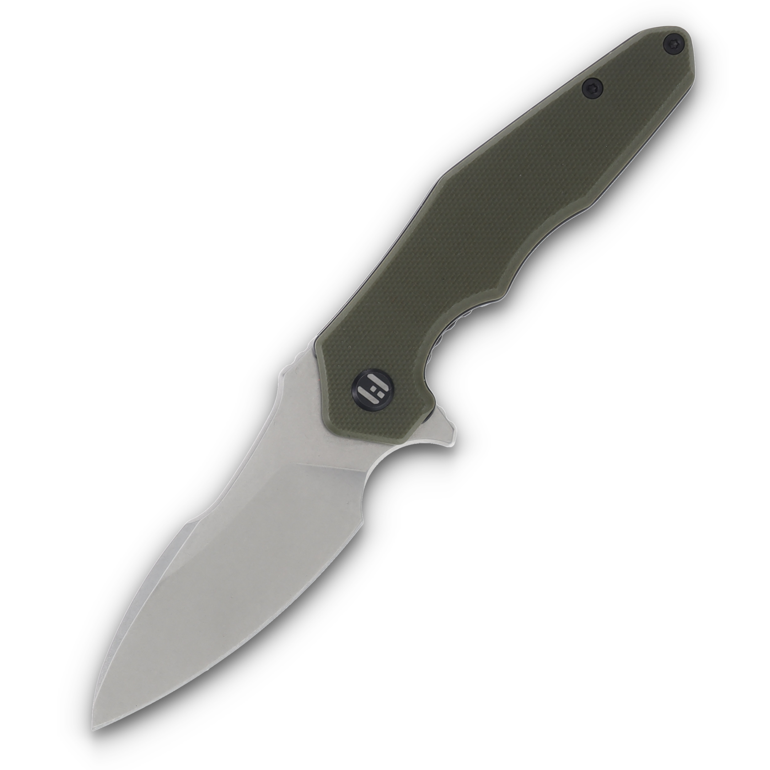 Hightron Knives Mini Ventura OD Green 2.85in Plain Stonewash Clip Point HK05GRNS View 1