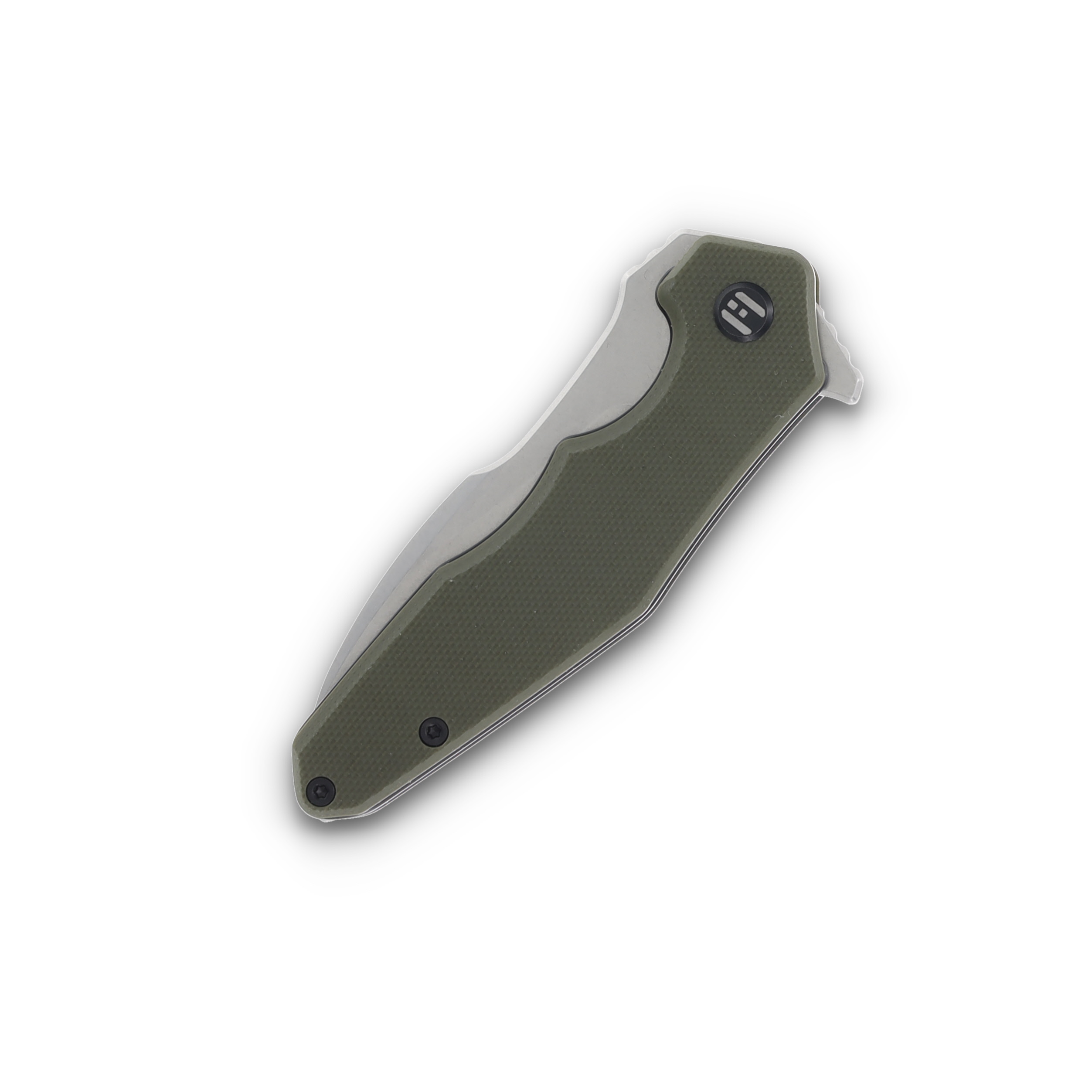 Hightron Knives Mini Ventura OD Green 2.85in Plain Stonewash Clip Point HK05GRNS View 5
