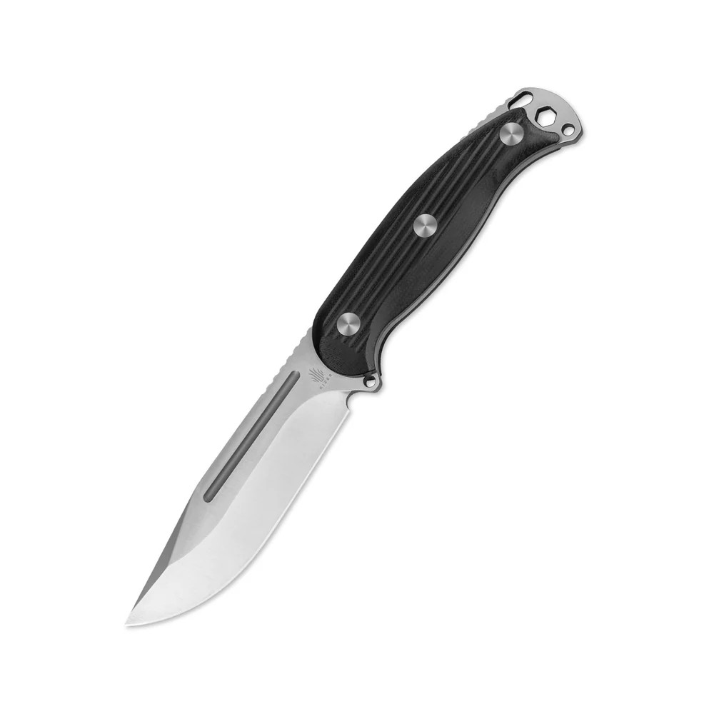 Kizer Ursa Major Fixed Blade Black G10 4.43in Satin AEB-L Clip Point 1082A1 View 1