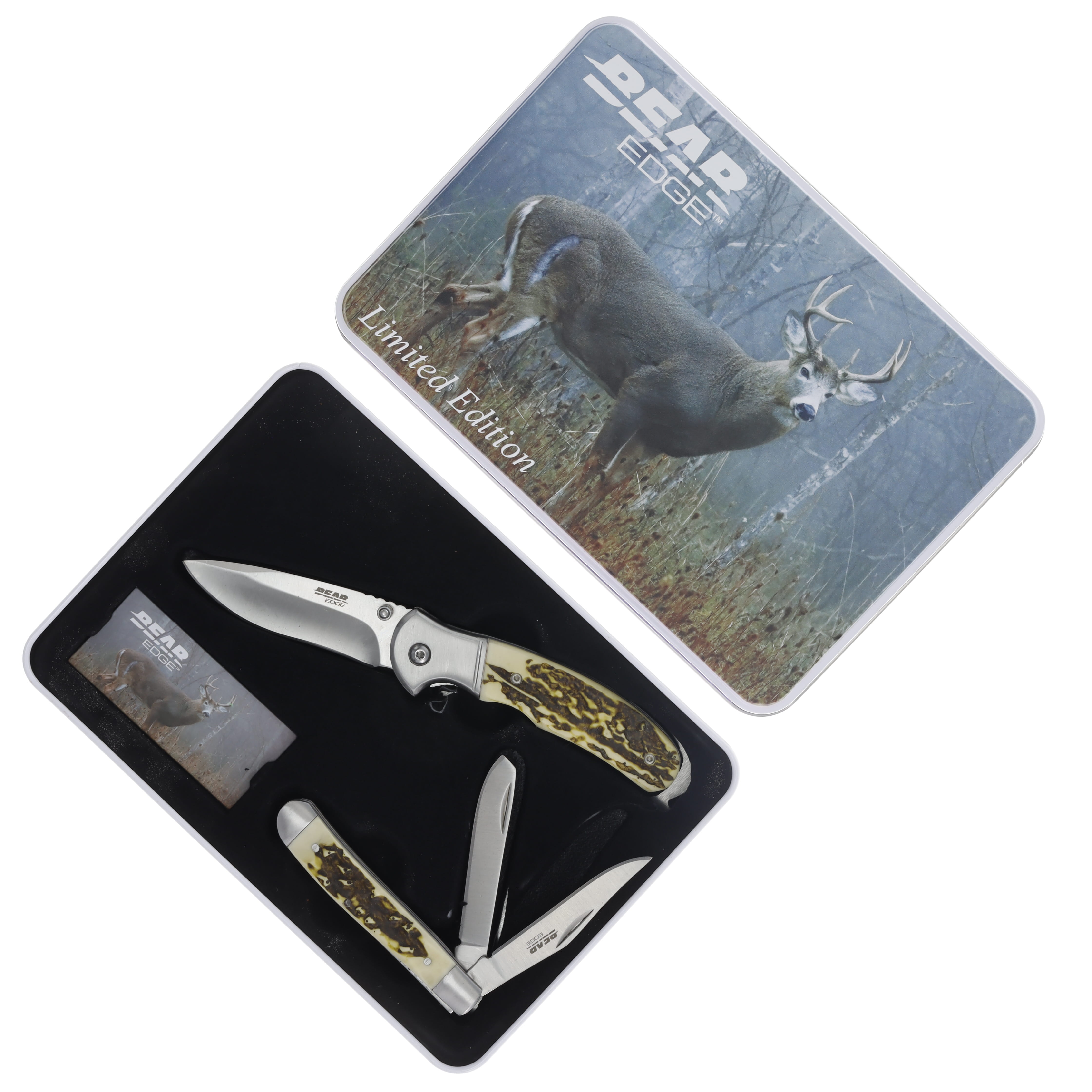 Bear & Son Edge 2 pc Stag Delrin Tin Set BR71832 View 5