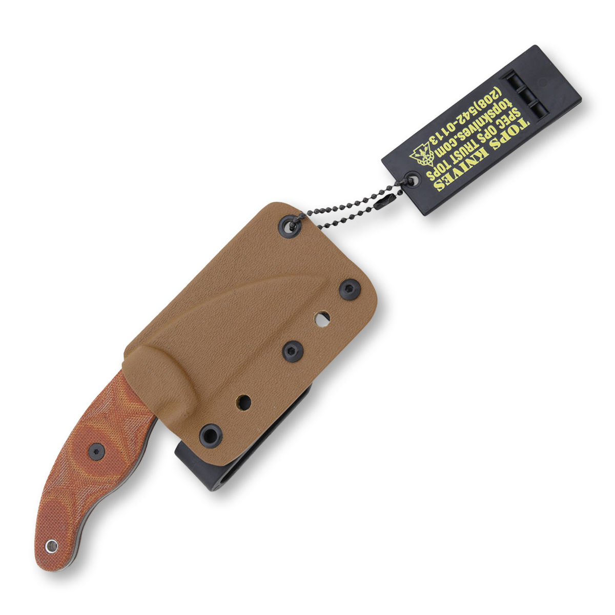 TOPS Knives Little Bugger 2.38in Tumble Finish Wharncliffe Fixed Blade TPLILB01 View 4